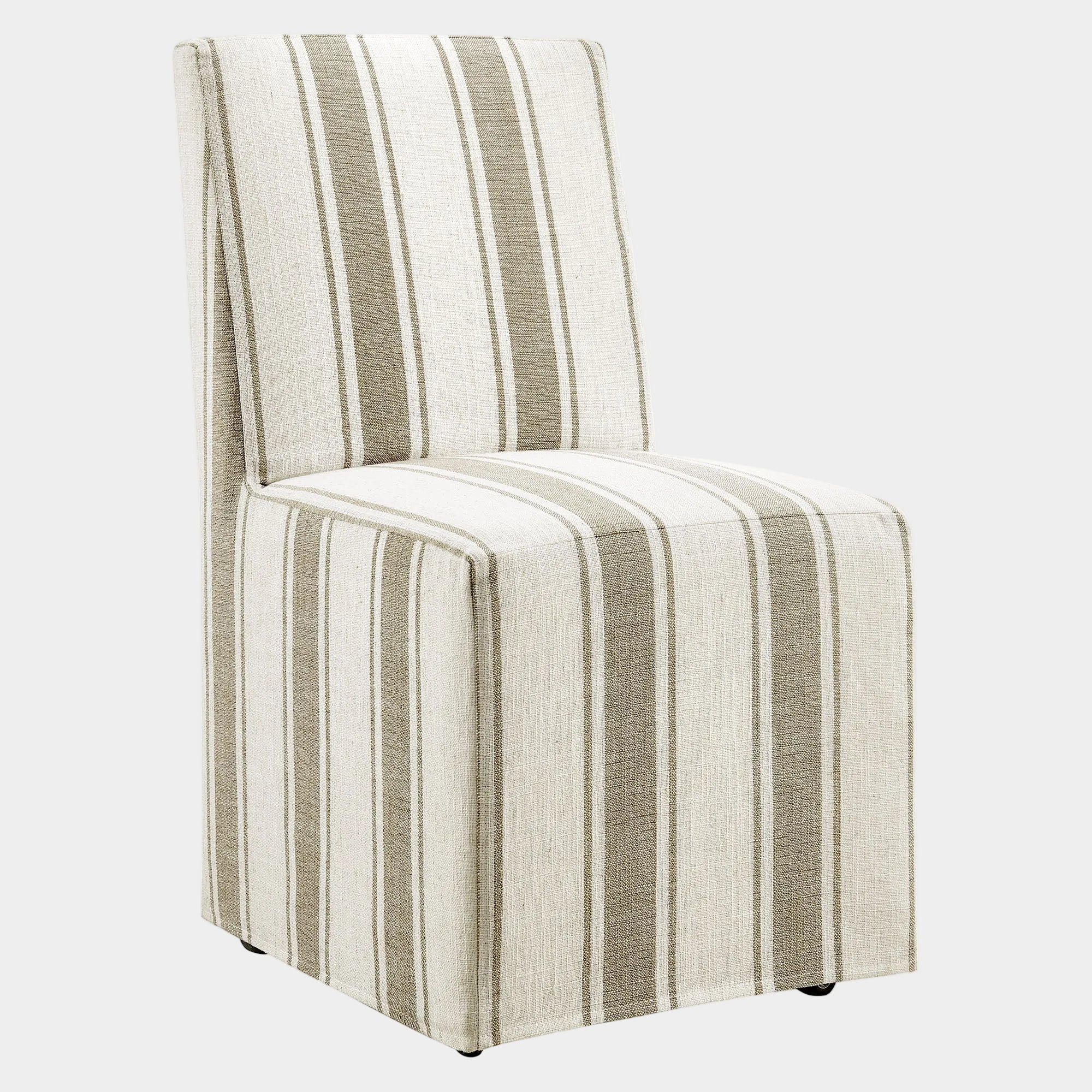 Tessera Striped Slipcovered Dining Side Chair