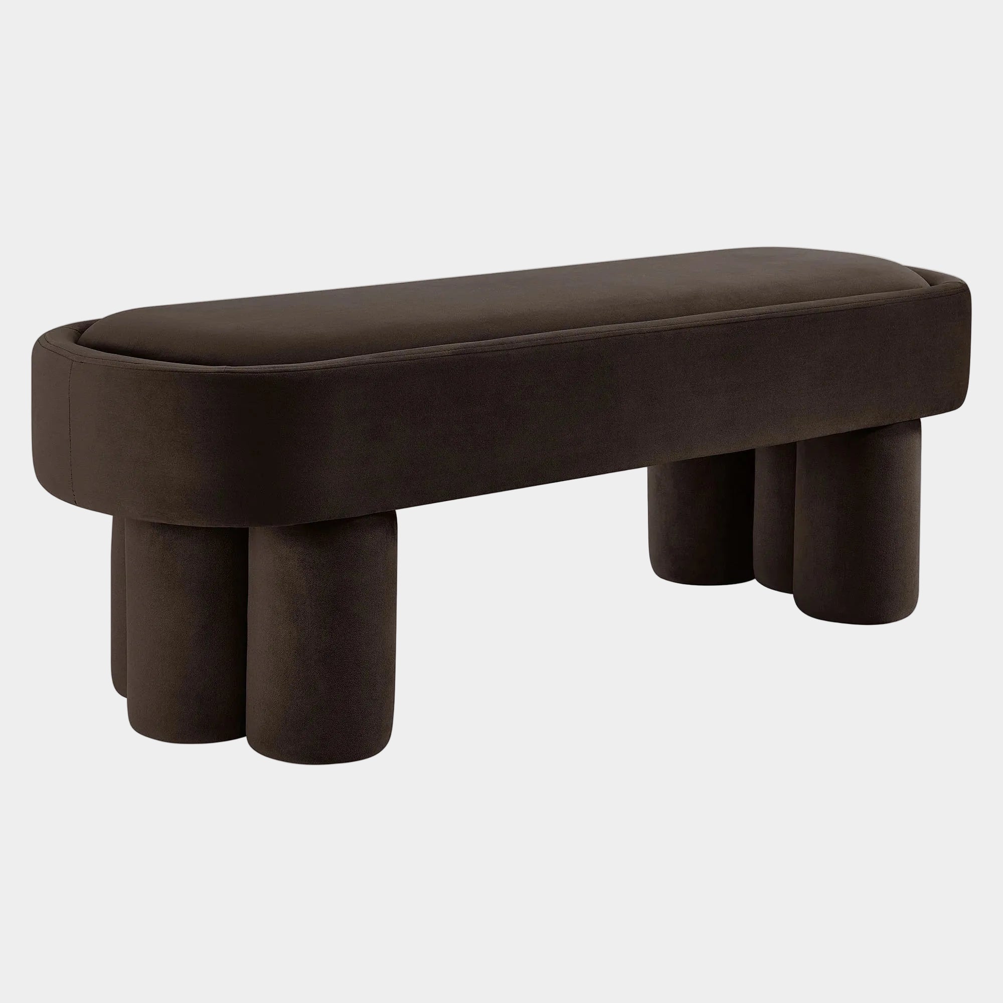 Mossi Oval Performance Velvet Accent Bench