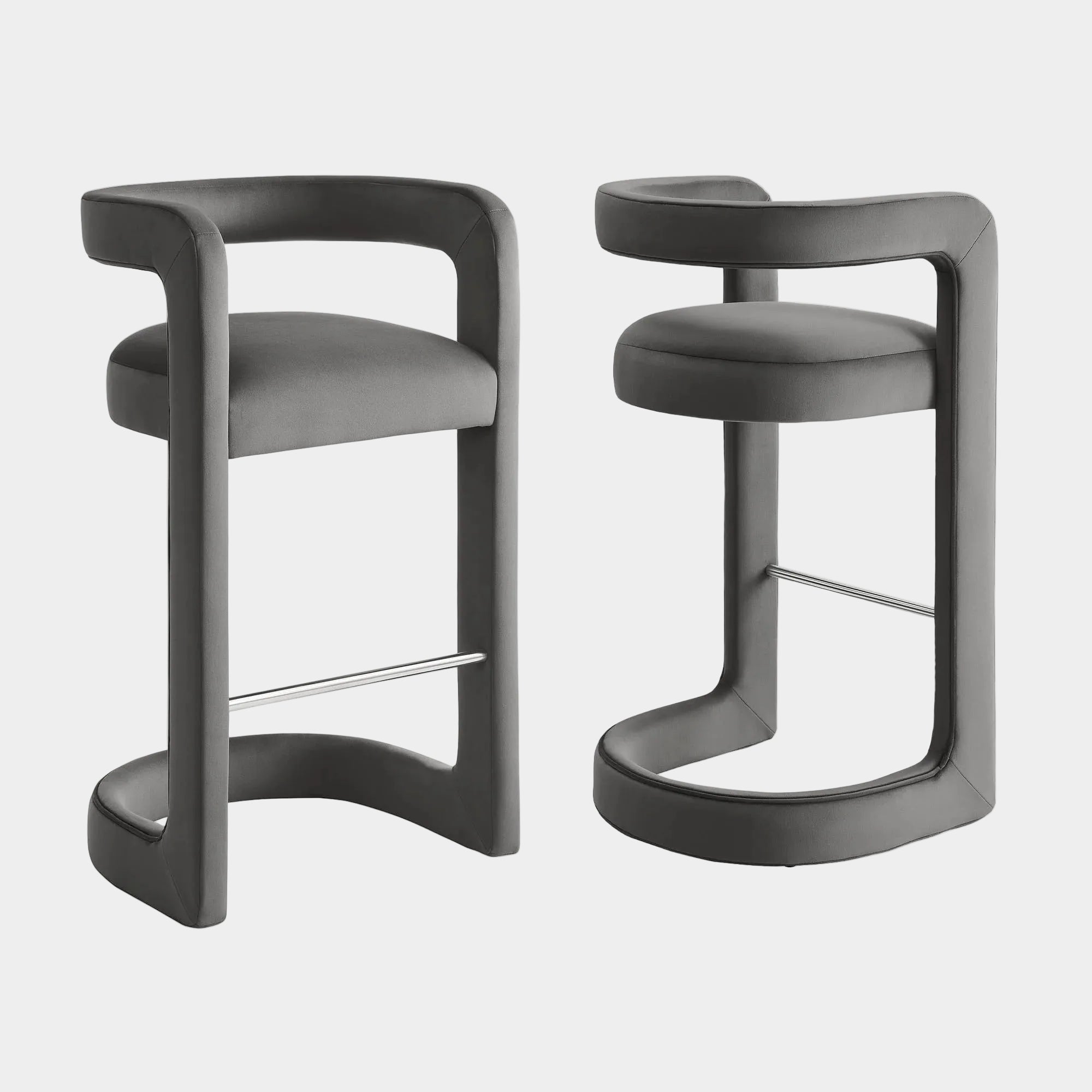 Winslow Performance Velvet Bar Stool Set of 2