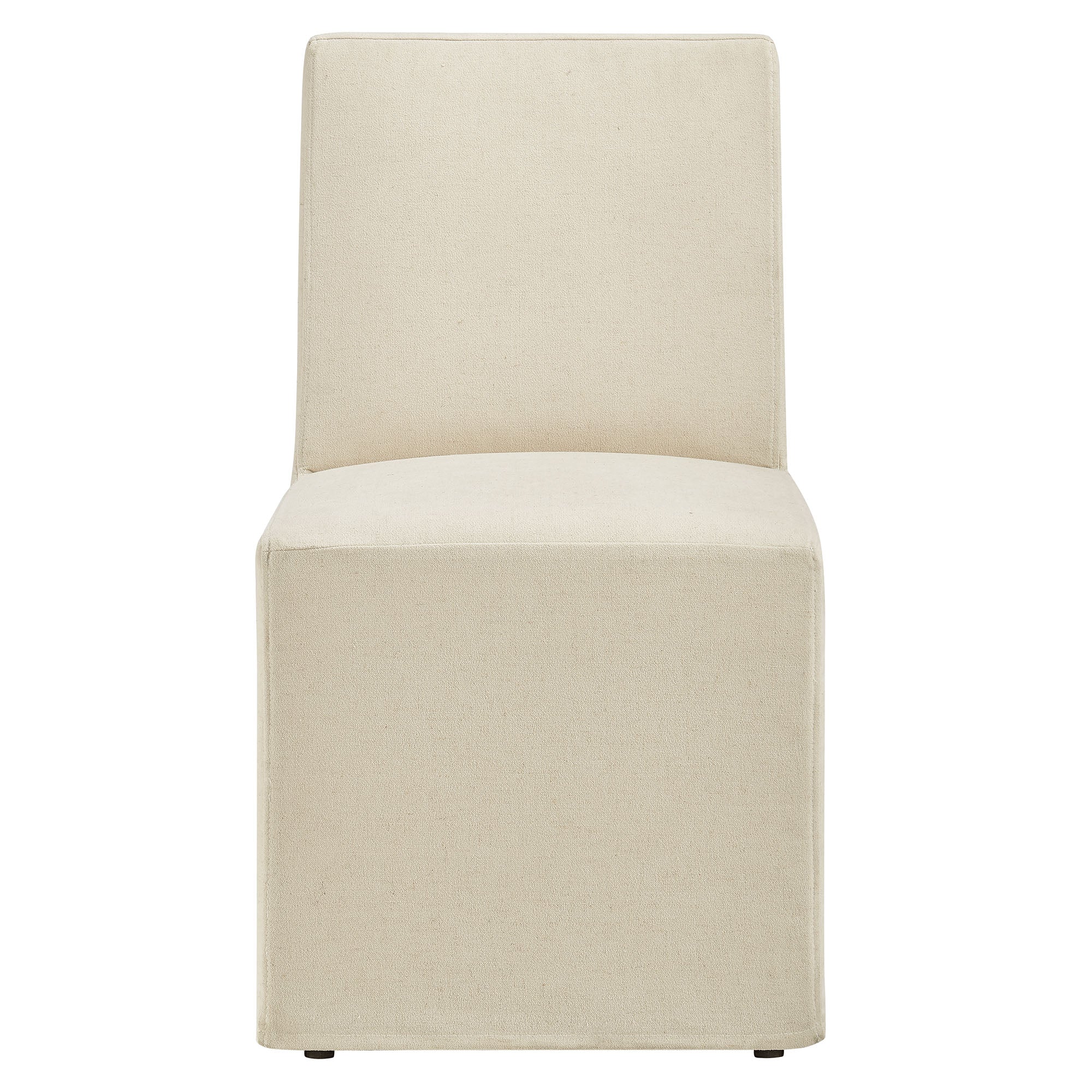 Tessera Upholstered Linen-Blend Slipcovered Dining Chair