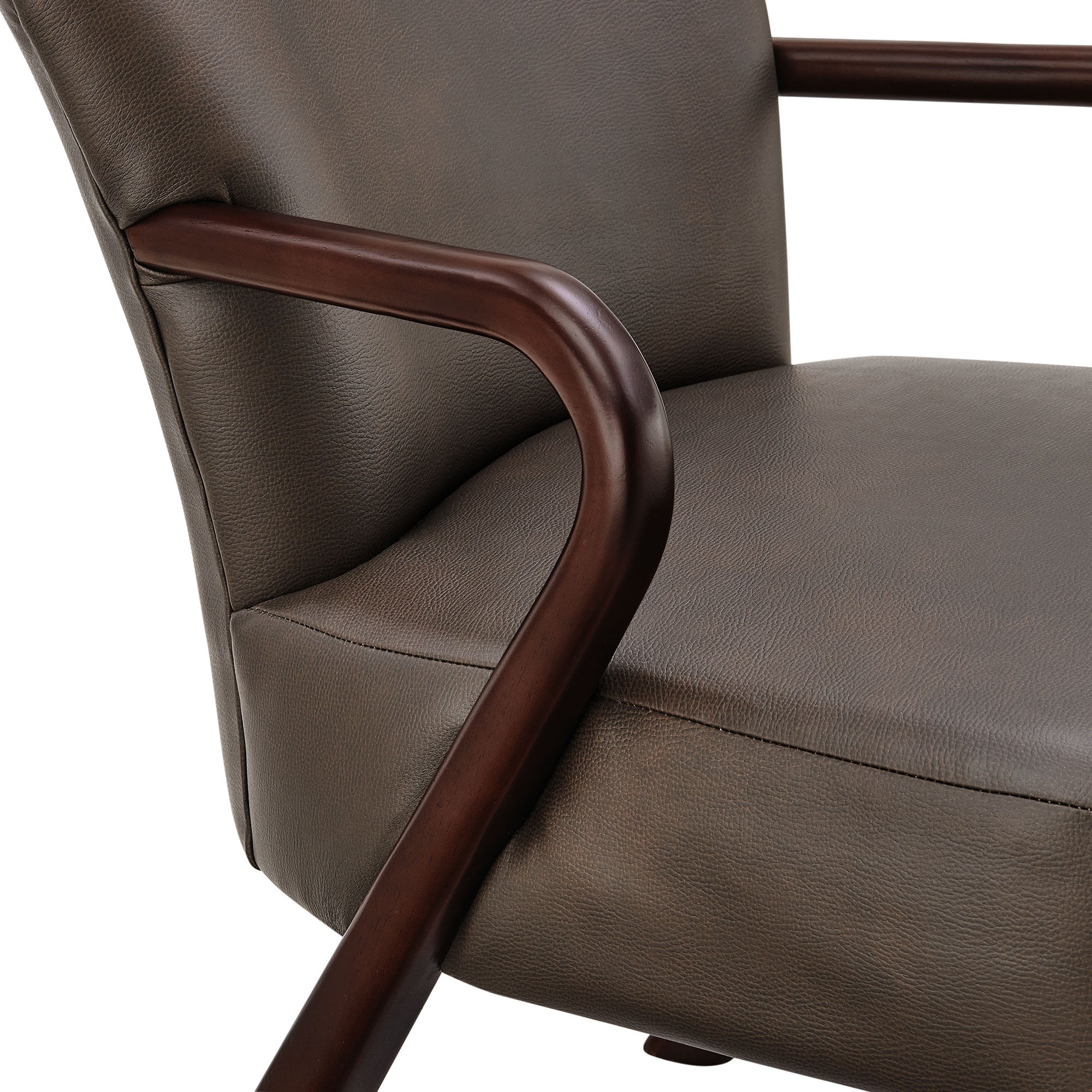 Arden Faux Leather Upholstered Accent Armchair