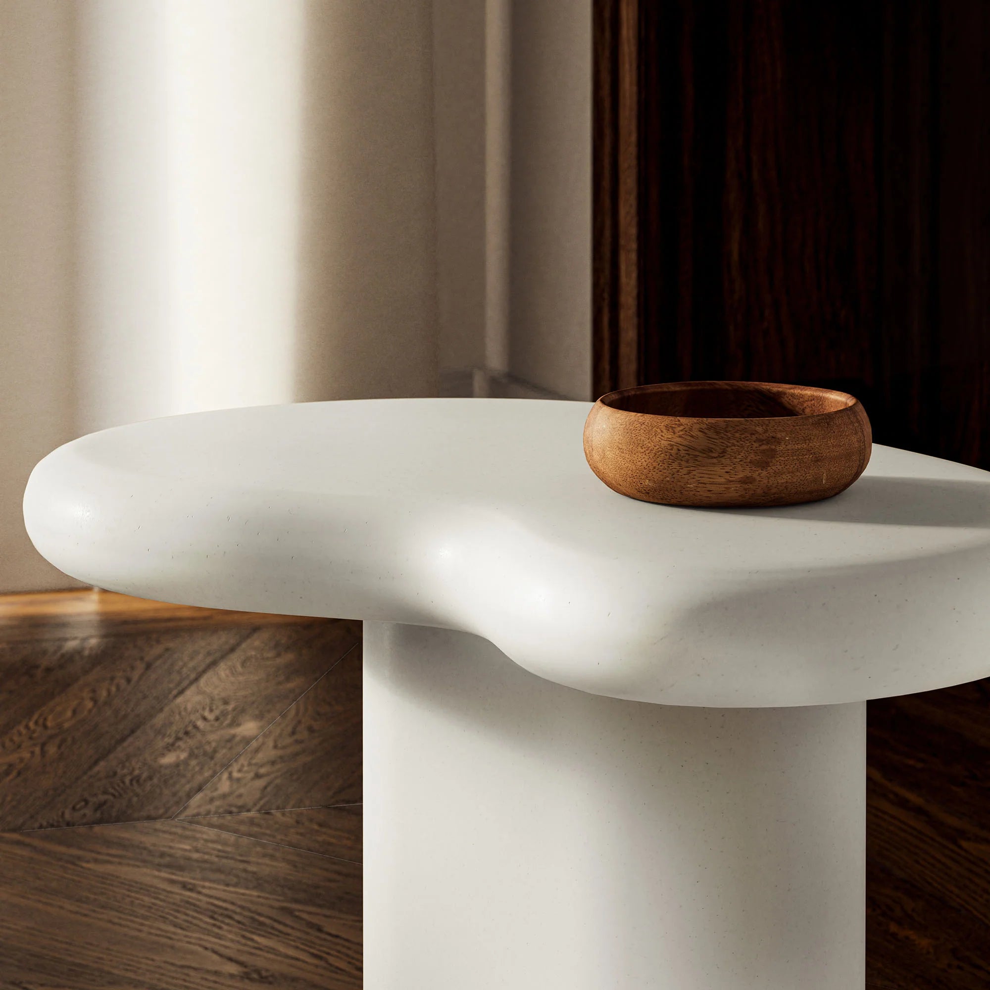 Elowen Outdoor Side Table in White