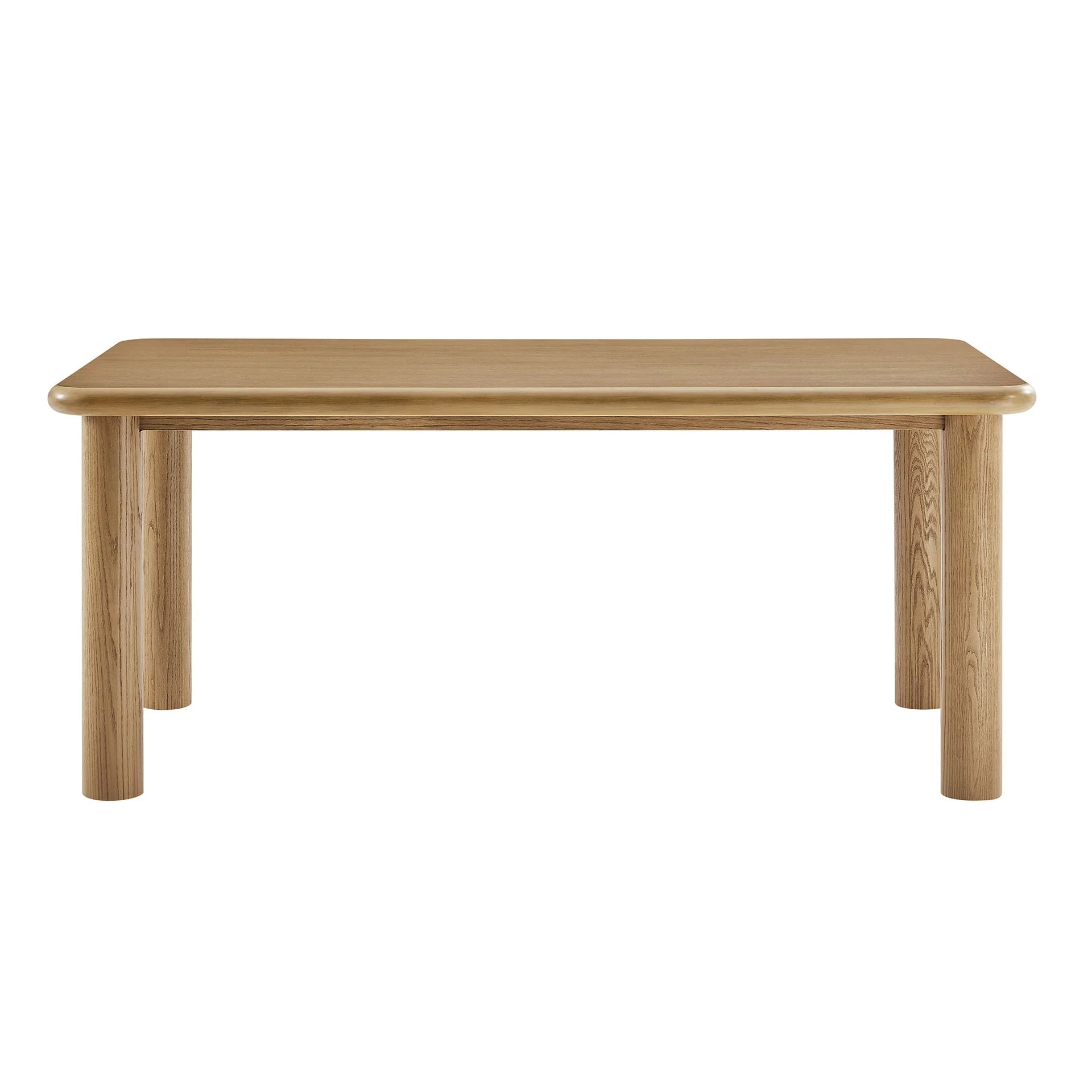 Alvia 72" Rectangular Oak Wood Dining Table