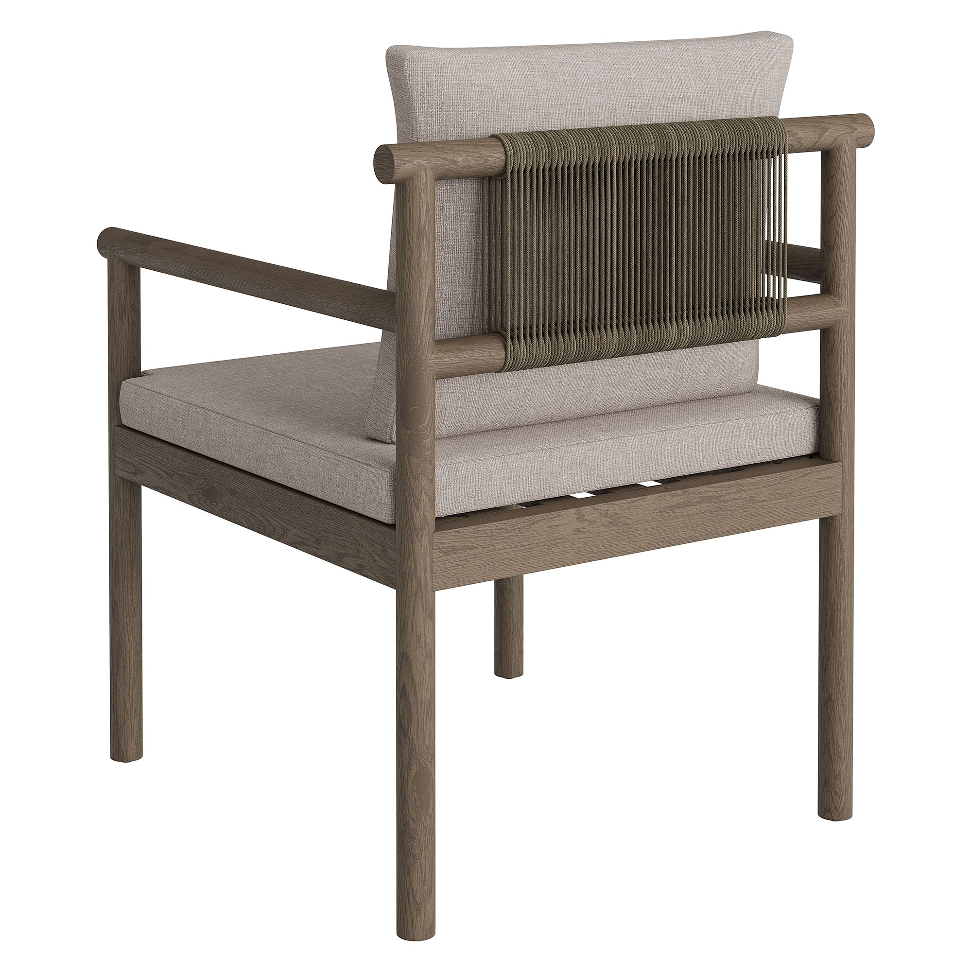 Eleni Outdoor Patio Teak Wood Rope Dining Chair