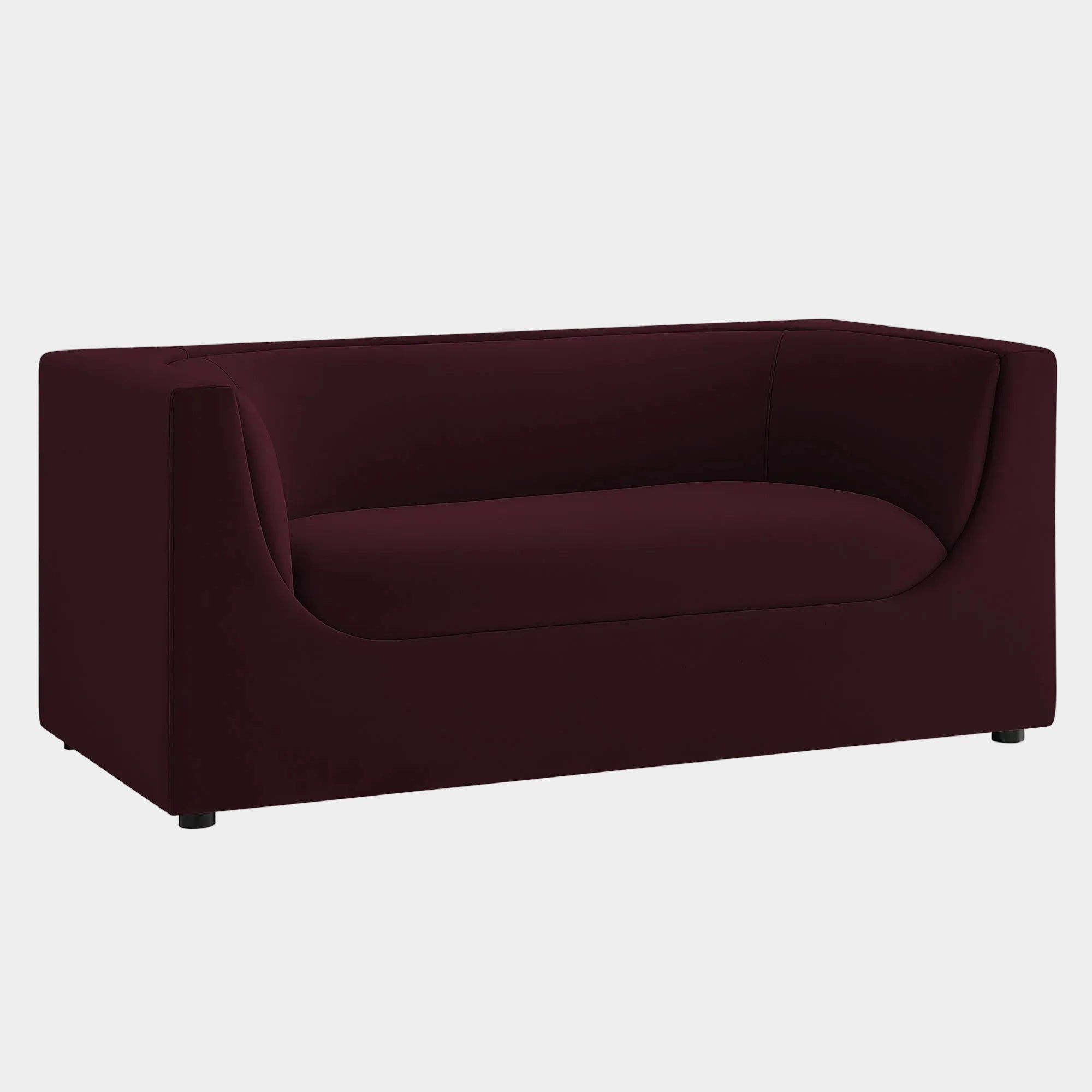 Hilda 67" Curved Back Performance Velvet Loveseat