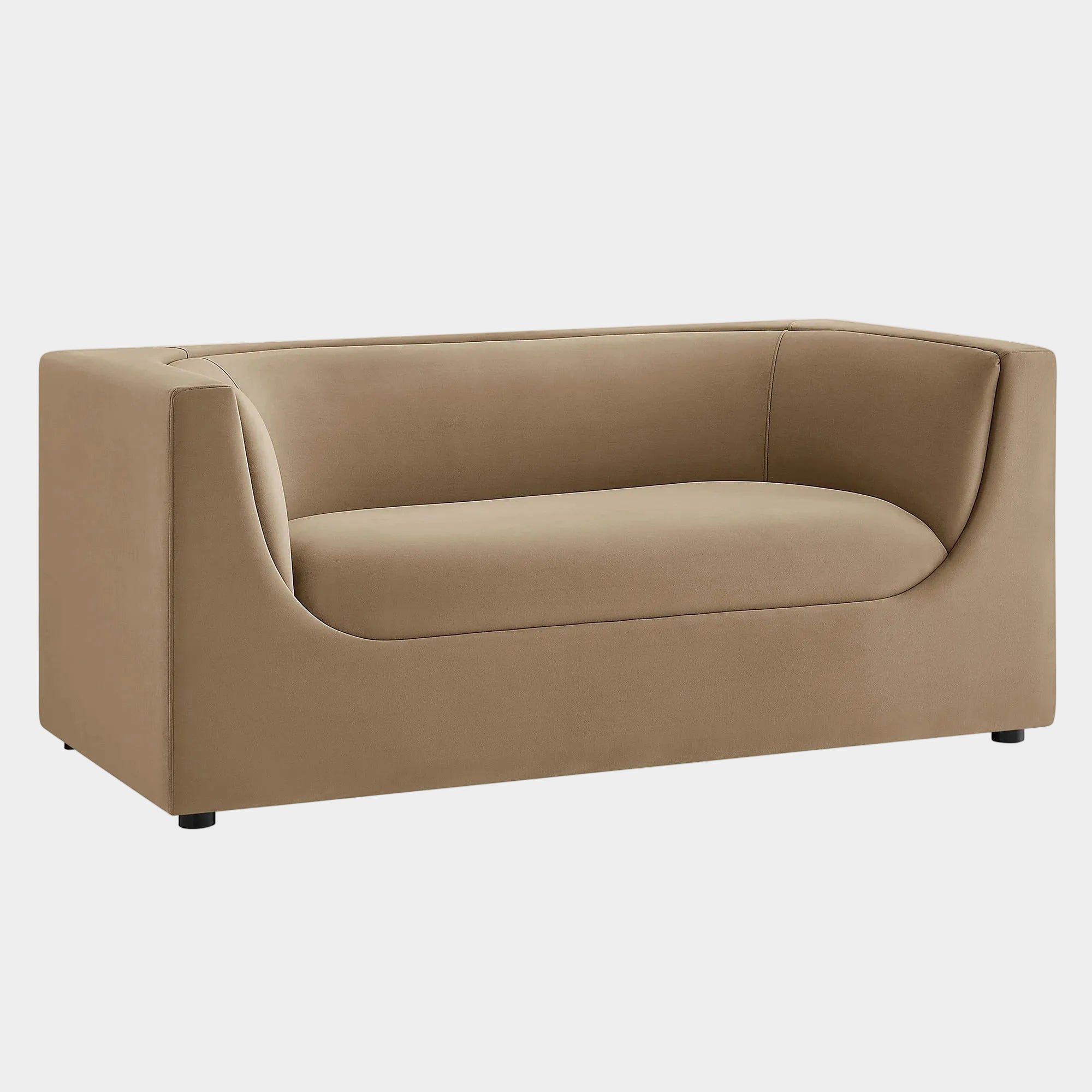 Hilda 67" Curved Back Performance Velvet Loveseat