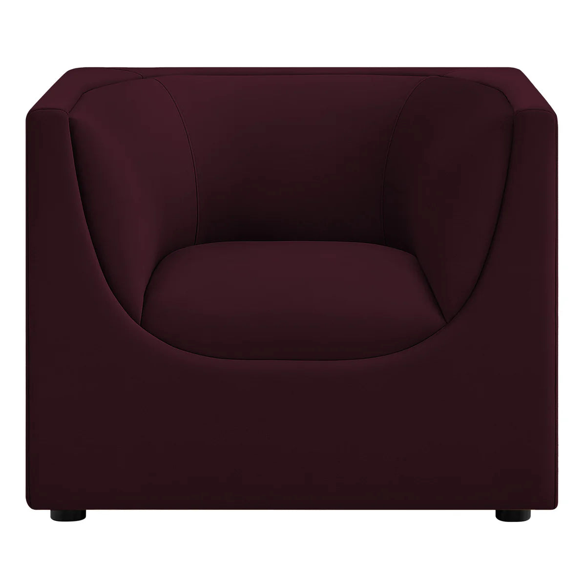Hilda Curved Back Performance Velvet Armchair