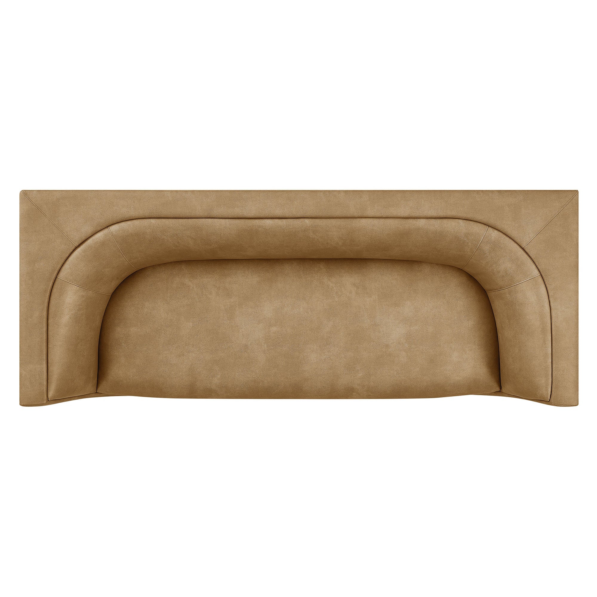 Hilda 86" Curved Back Vegan Leather Sofa