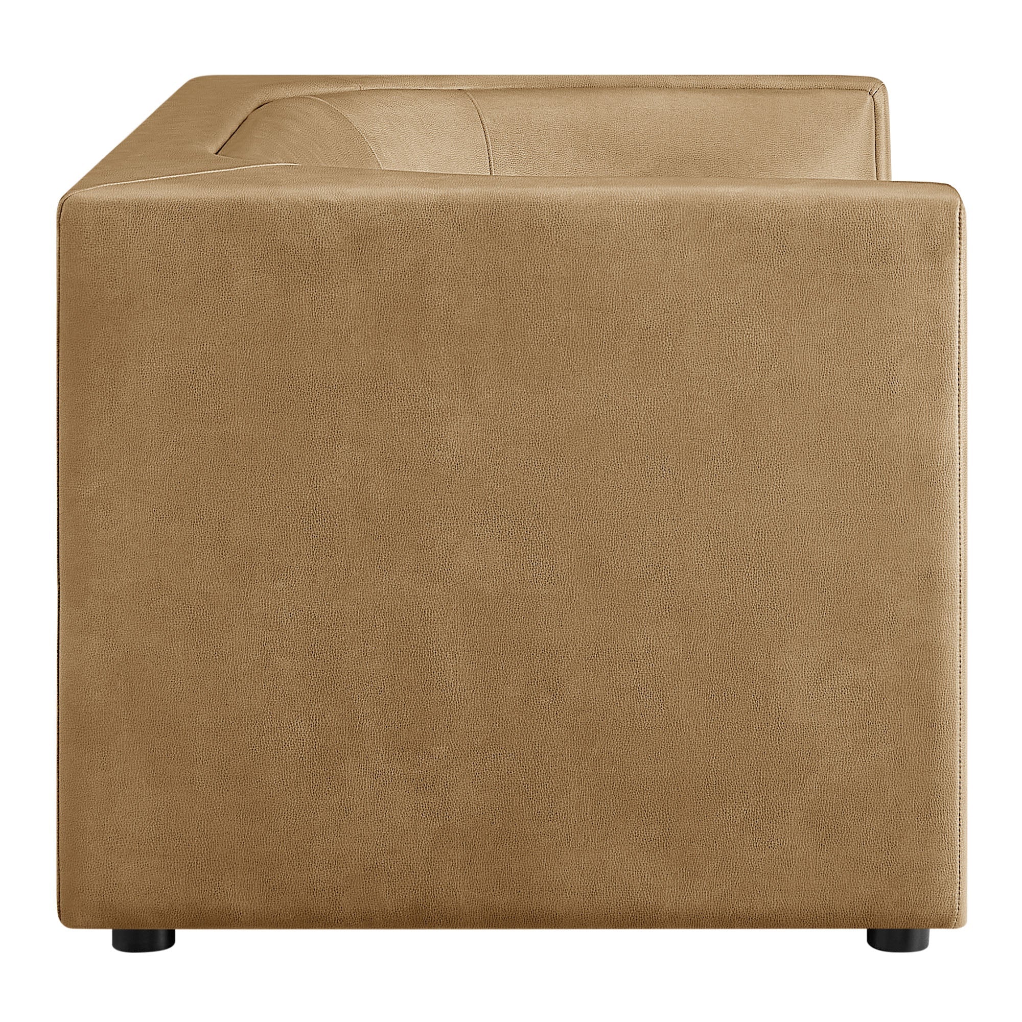 Hilda 67" Curved Back Vegan Leather Loveseat