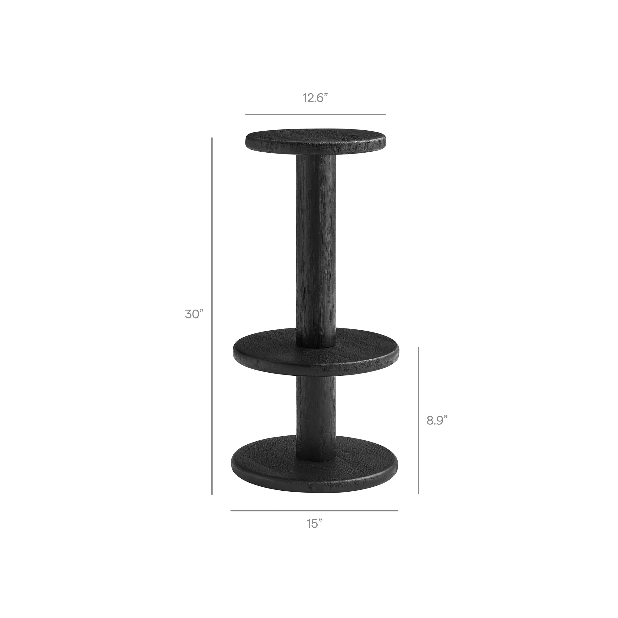 Neo 3-Piece Round Indoor - Outdoor Patio Wood Bar Table And Stool Set