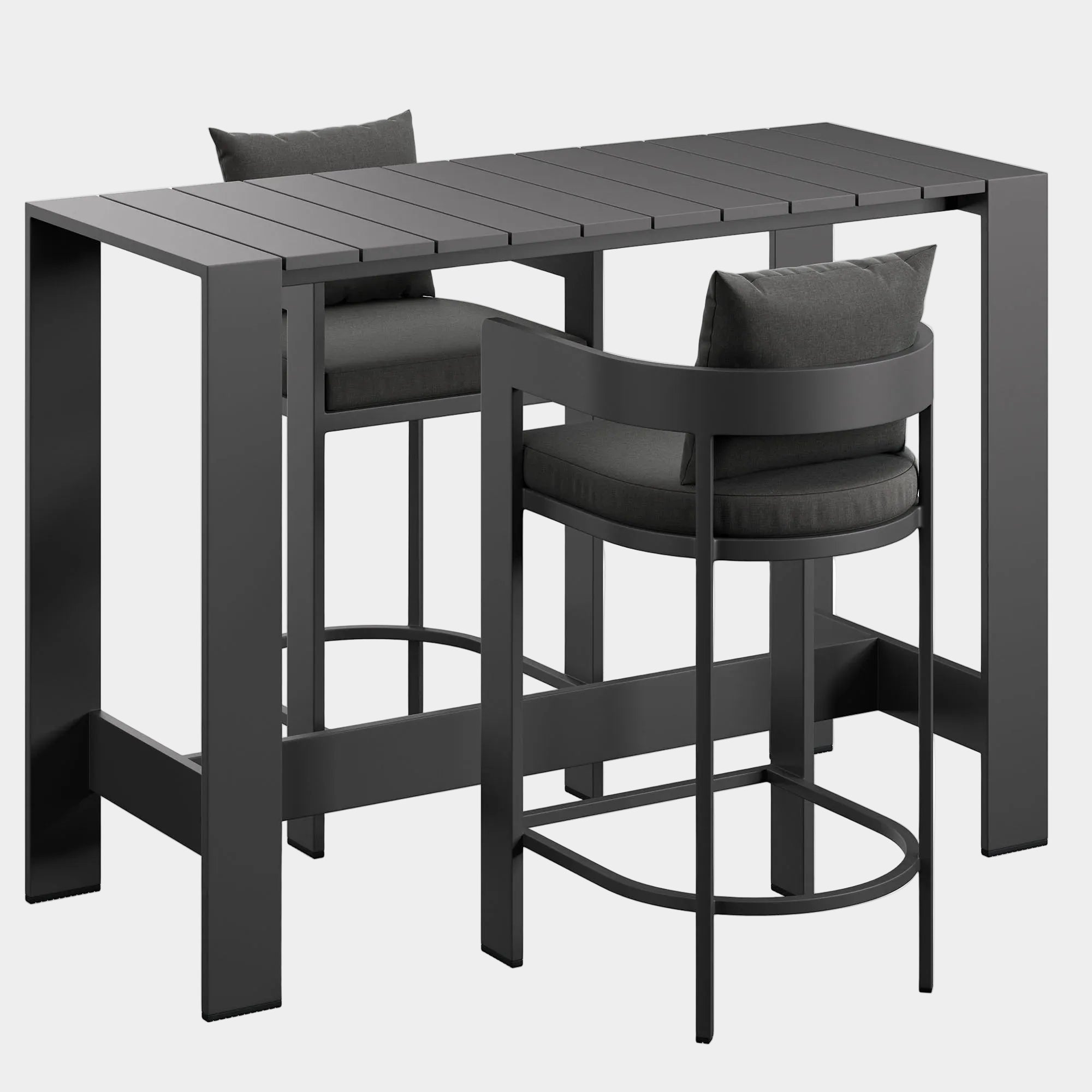 Tahoe 3-Piece Outdoor Aluminum Bar Table Set