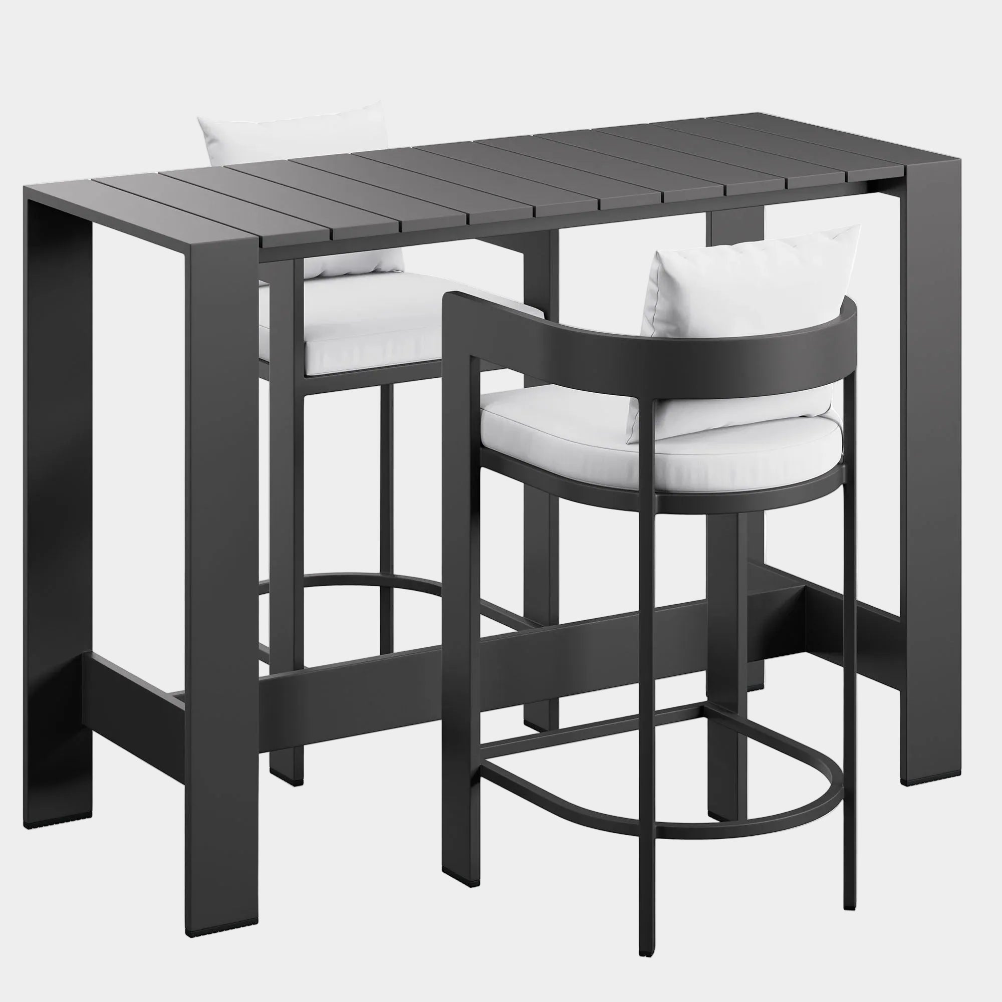 Tahoe 3-Piece Outdoor Aluminum Bar Table Set