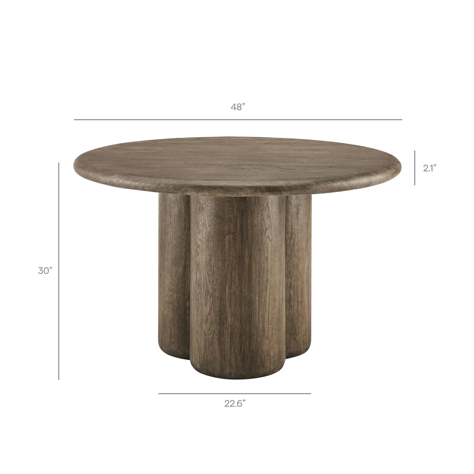 Tori 48 Inch Round Indoor and Outdoor Dining Table