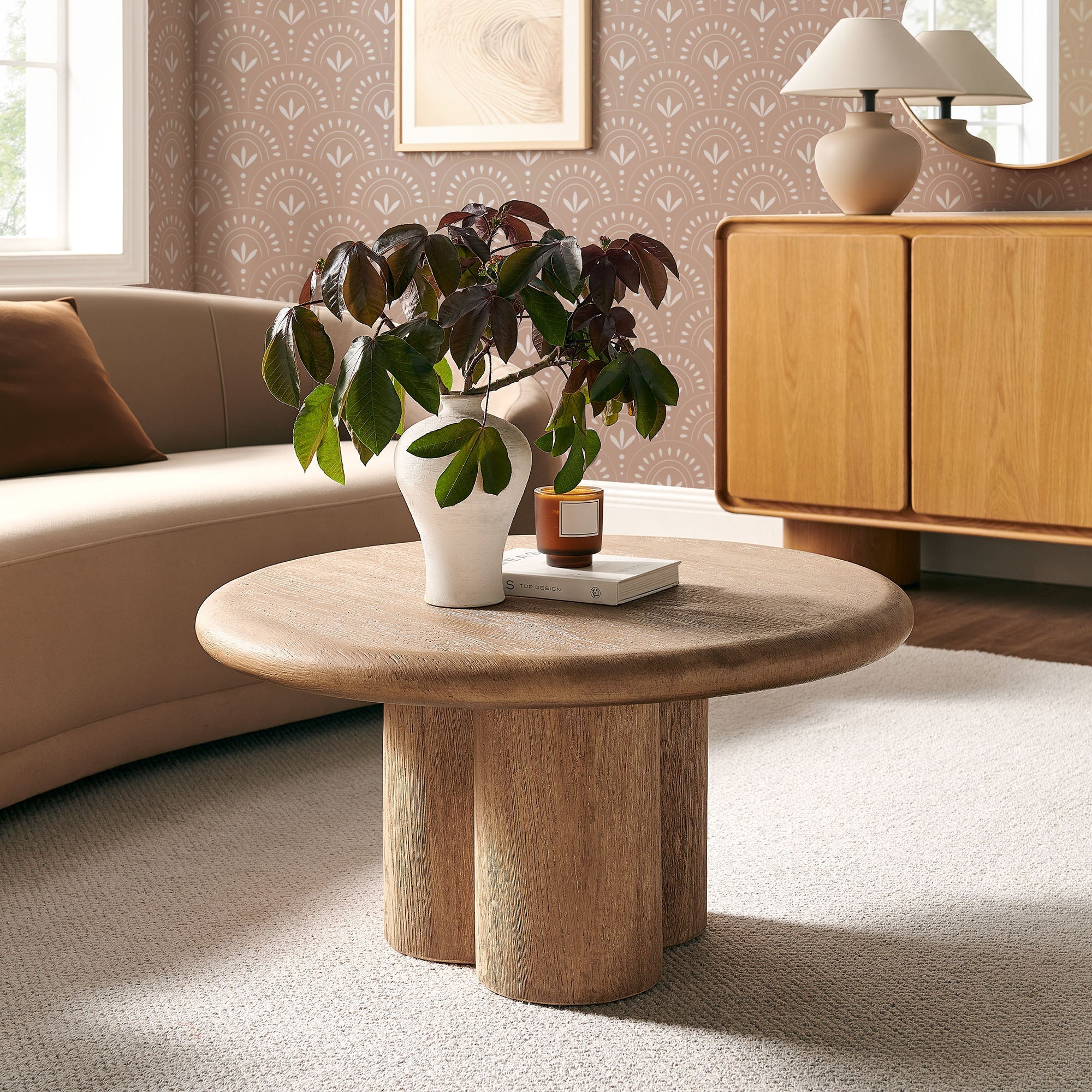 Tori 31 Inch Round Indoor and Outdoor Coffee Table