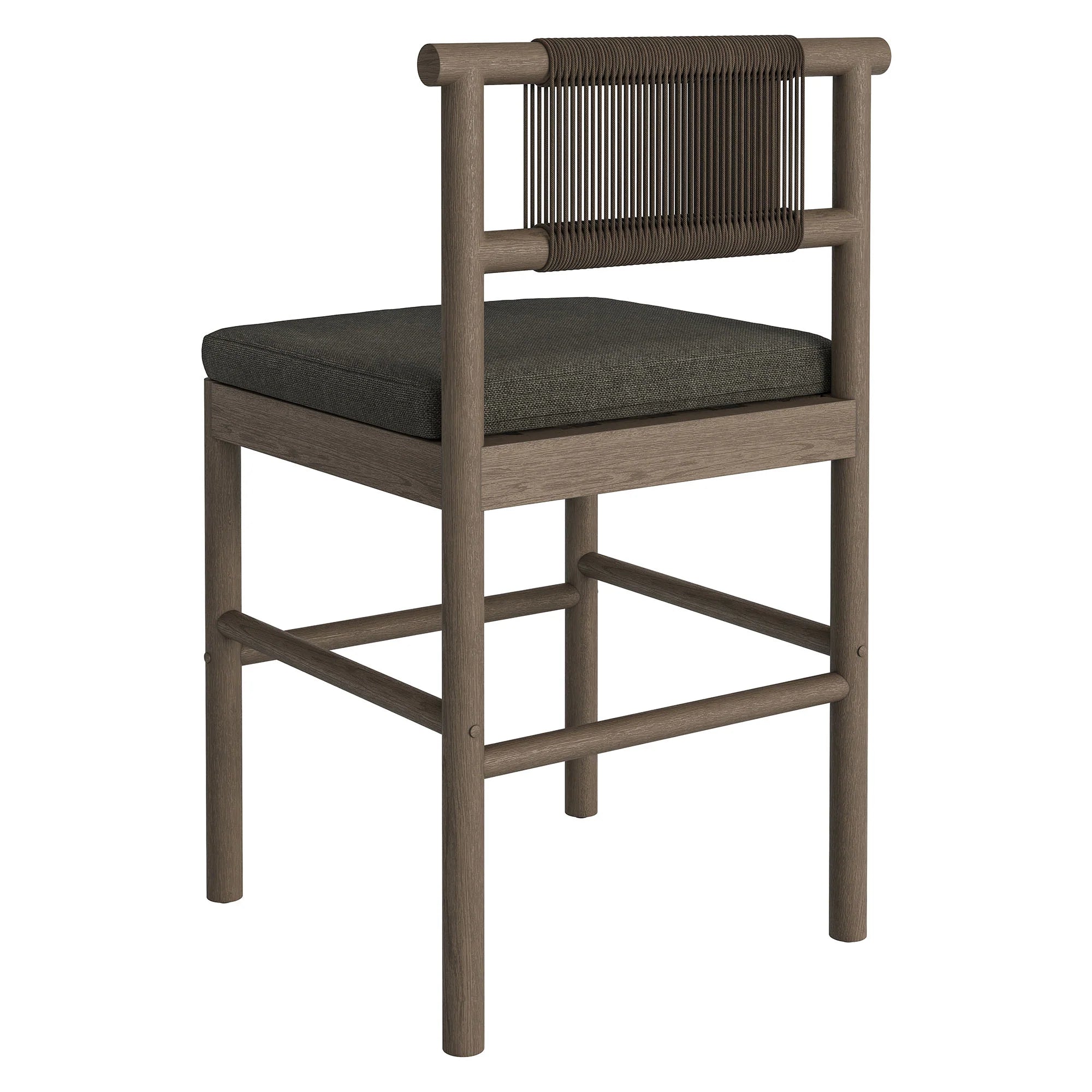 Eleni Outdoor Teak Wood Counter Stools Set of 2