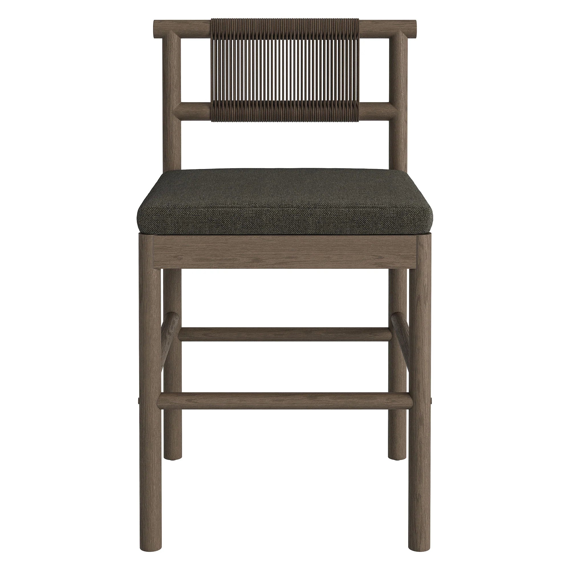 Eleni Outdoor Teak Wood Counter Stools Set of 2