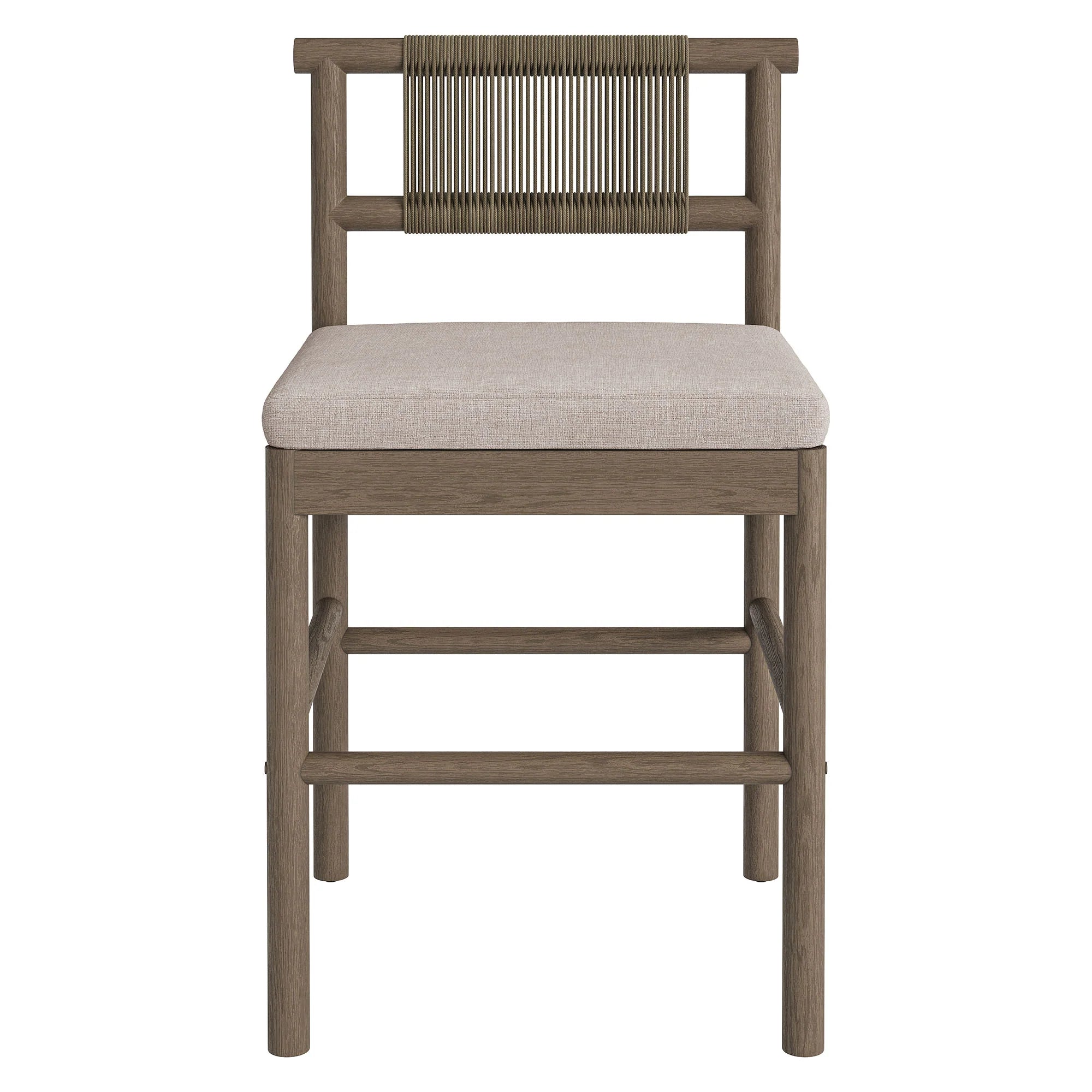 Eleni Outdoor Teak Wood Counter Stools Set of 2