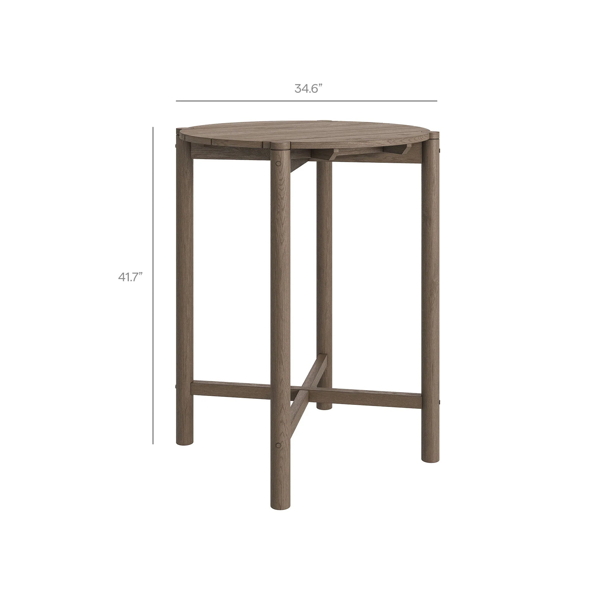 Eleni 3-Piece Outdoor Teak Wood Bar Set