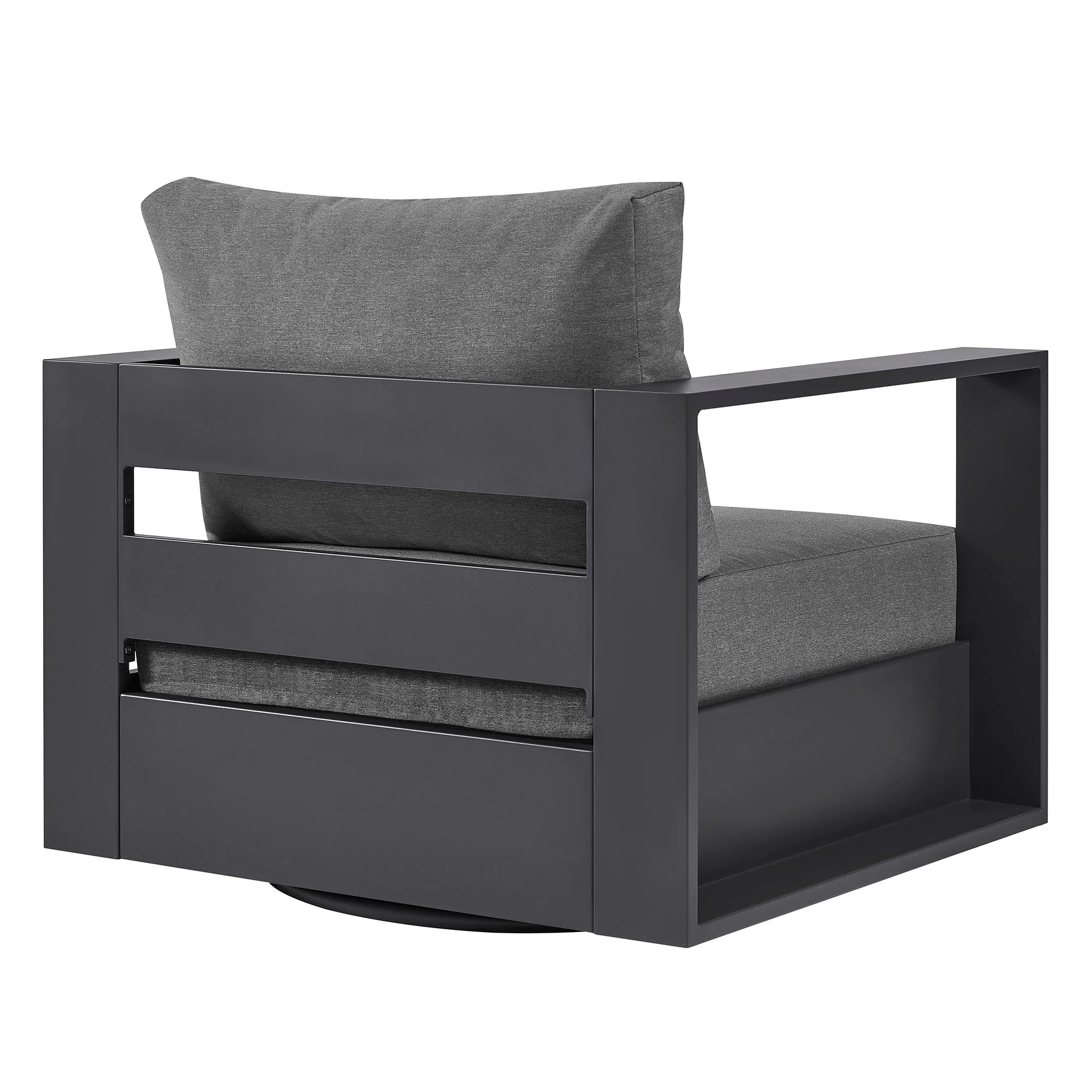 Tahoe Outdoor Powder-Coated Aluminum Swivel Armchair