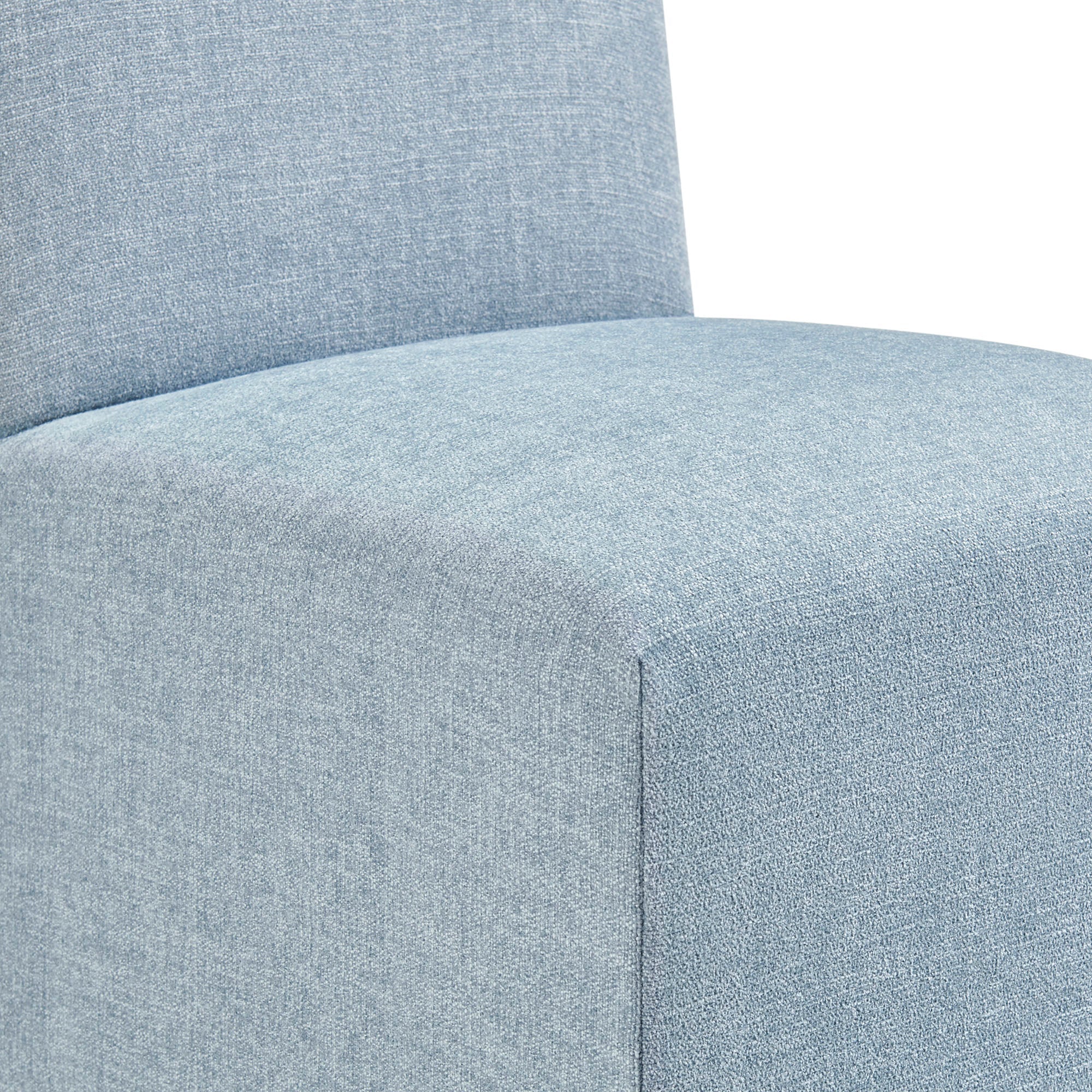 Aster Slub Weave Fabric Slipcovered Dining Chairs Set of 2