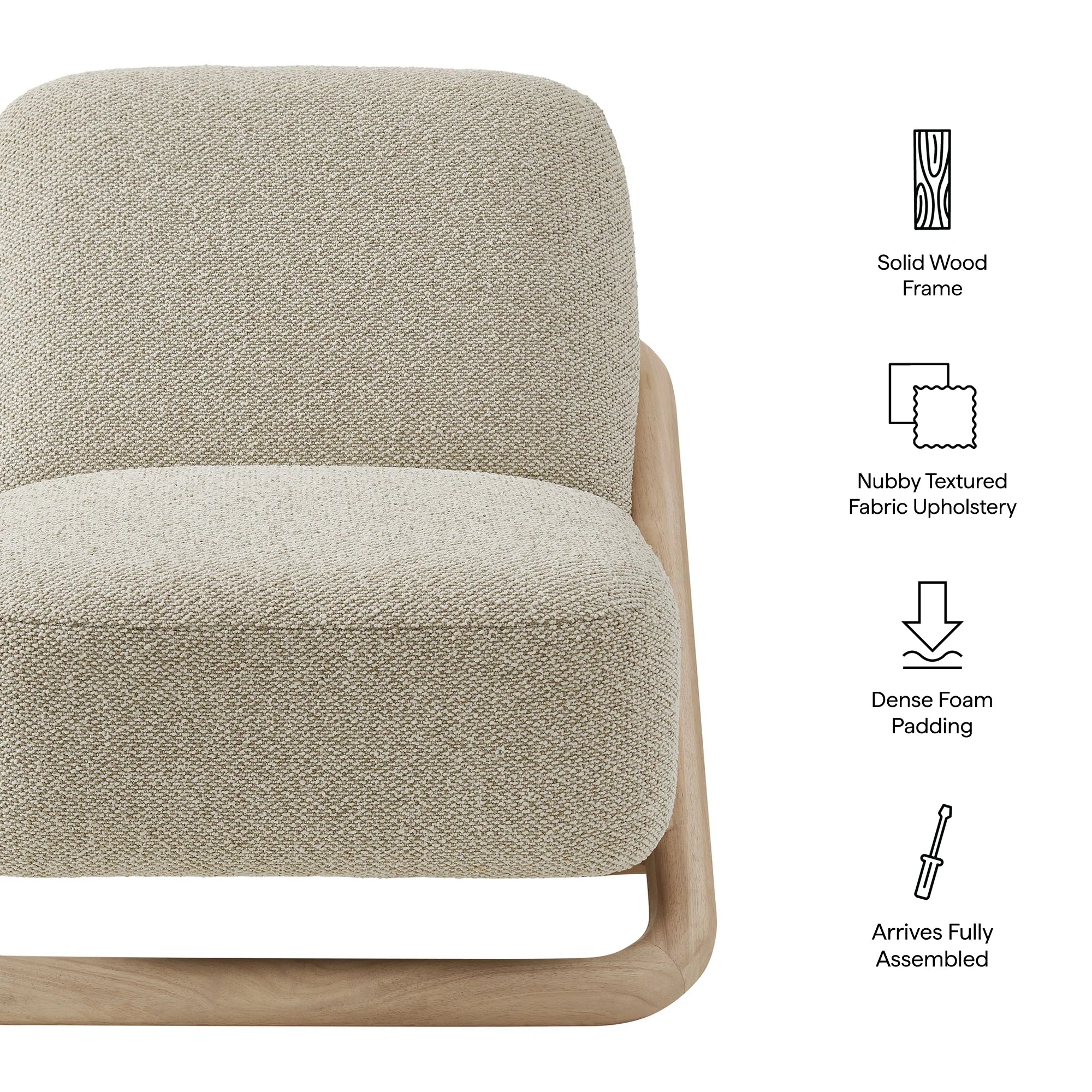 Vander Textured Fabric Accent Chair