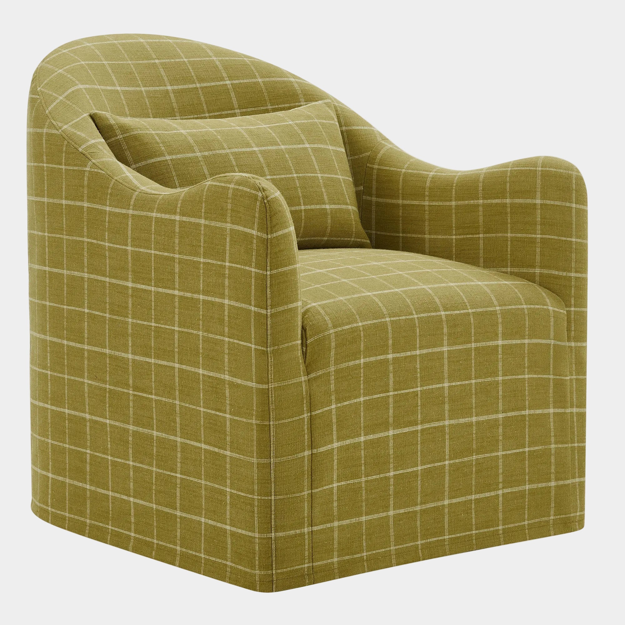 Bardot Slipcovered Linen Blend Accent Chair
