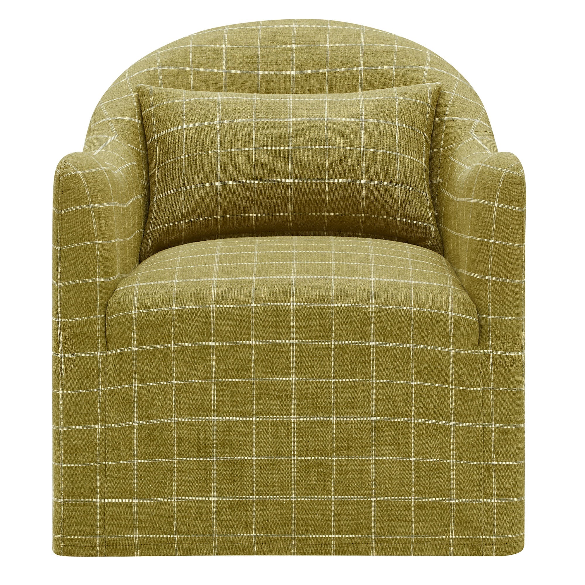 Bardot Slipcovered Linen Blend Accent Chair