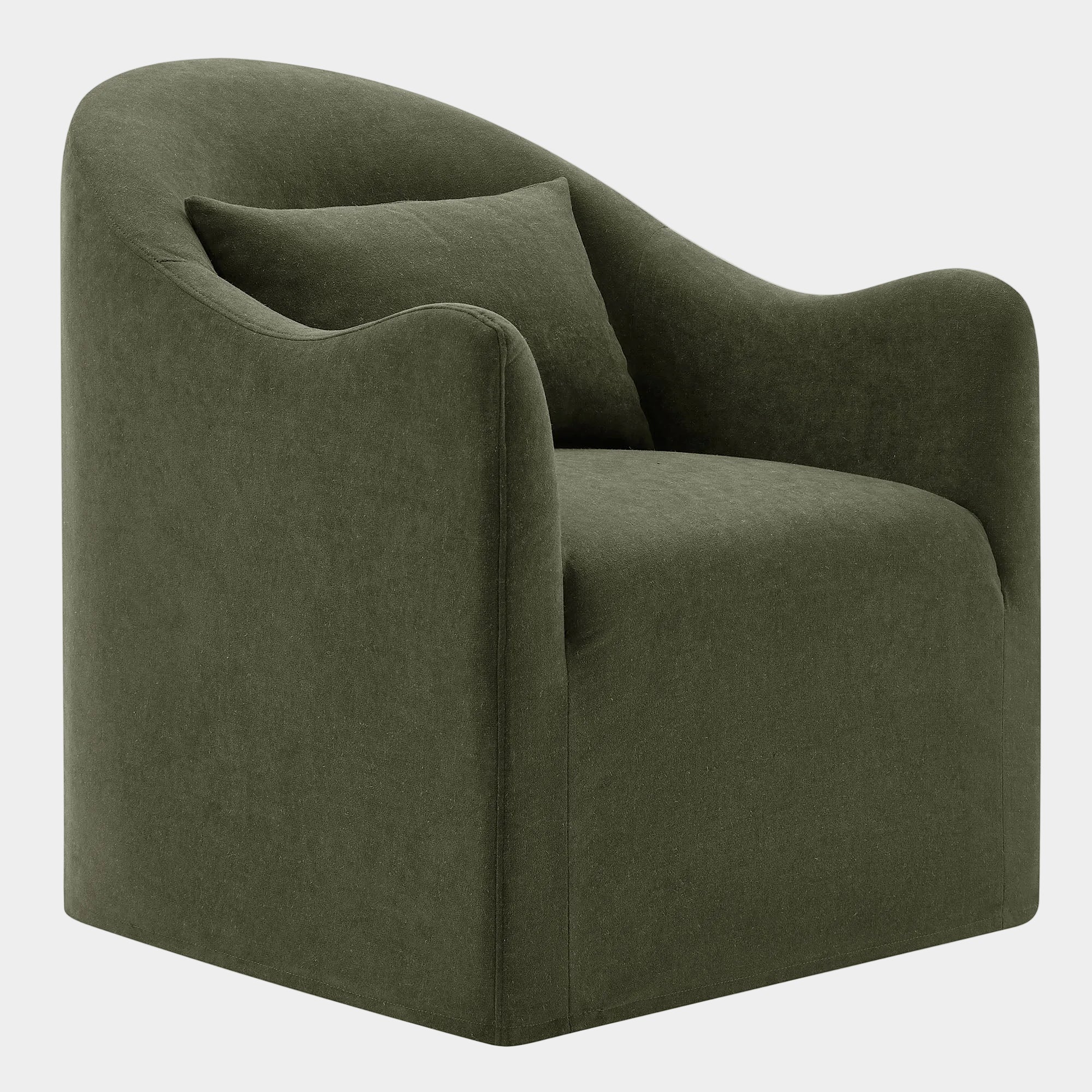 Bardot Slipcovered Linen Blend Accent Chair