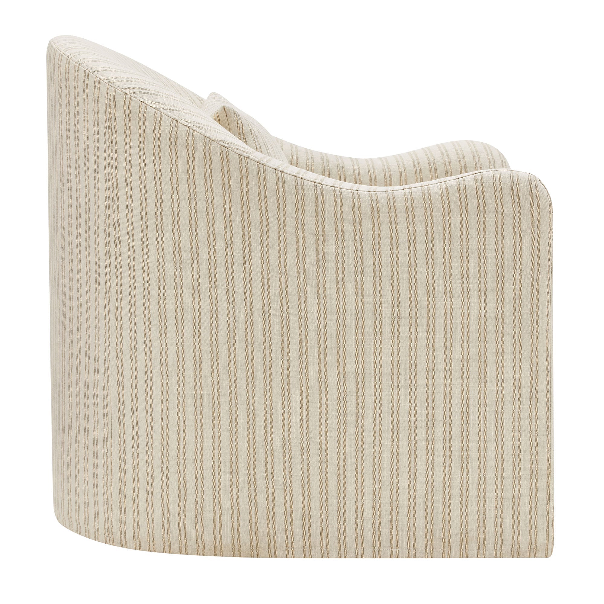 Bardot Slipcovered Striped Accent Chair