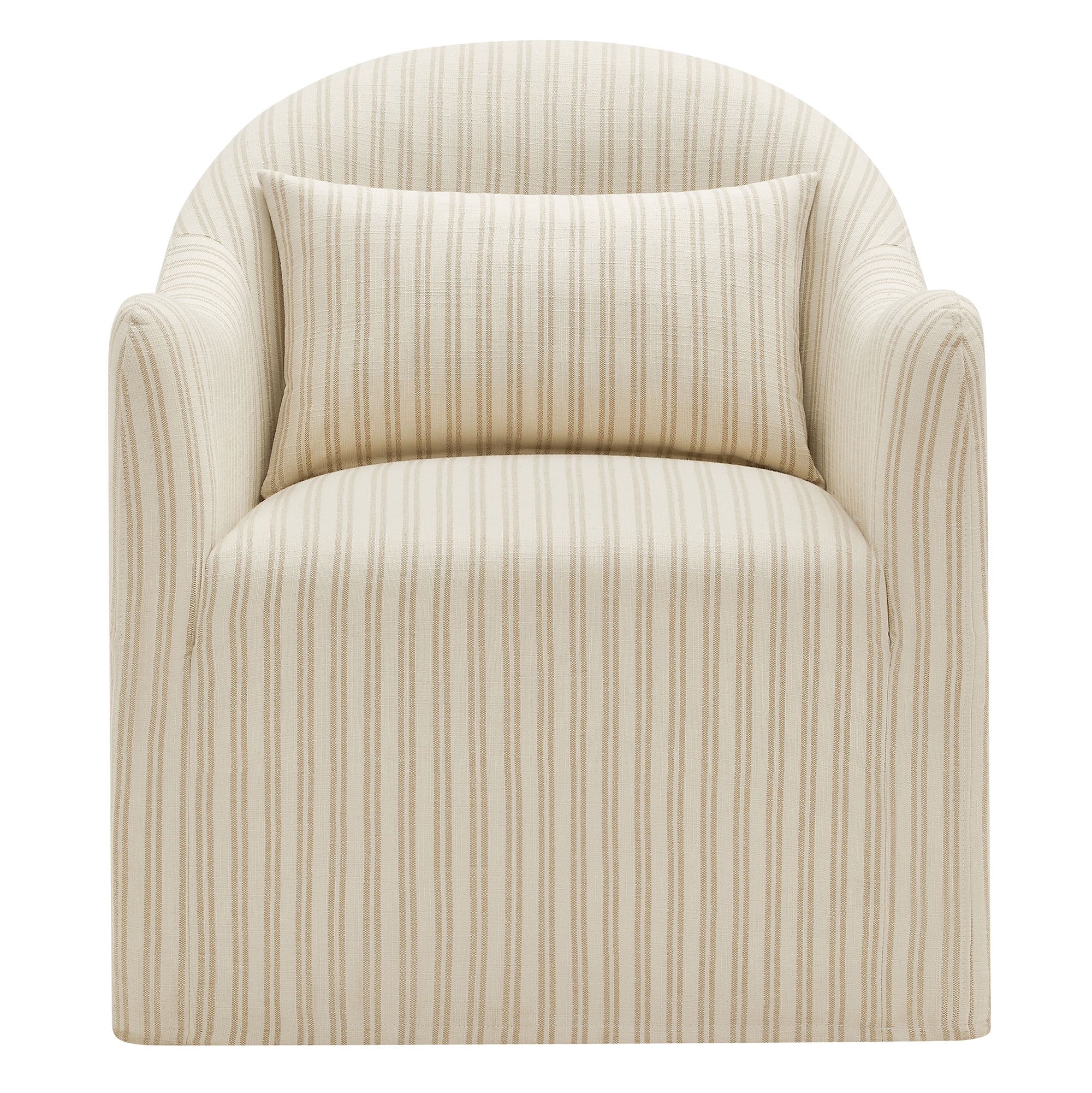Bardot Slipcovered Striped Accent Chair