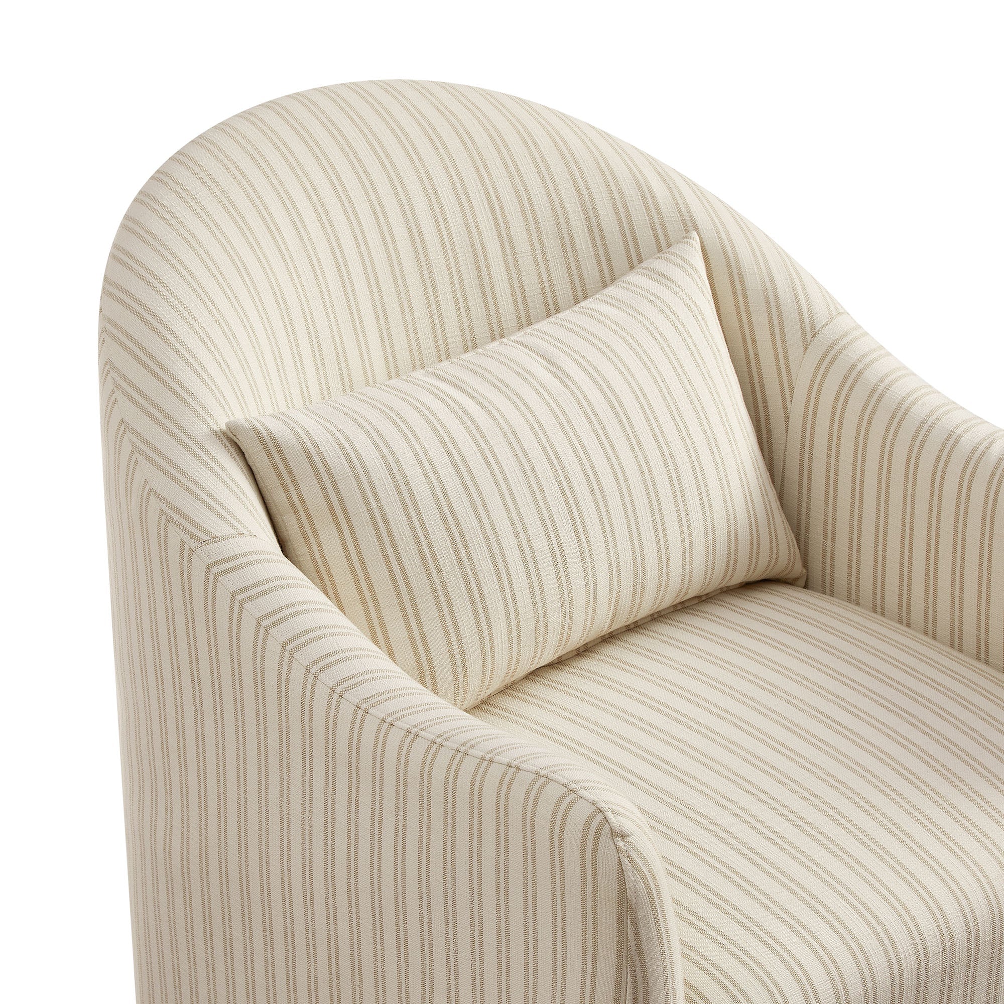 Bardot Slipcovered Striped Accent Chair