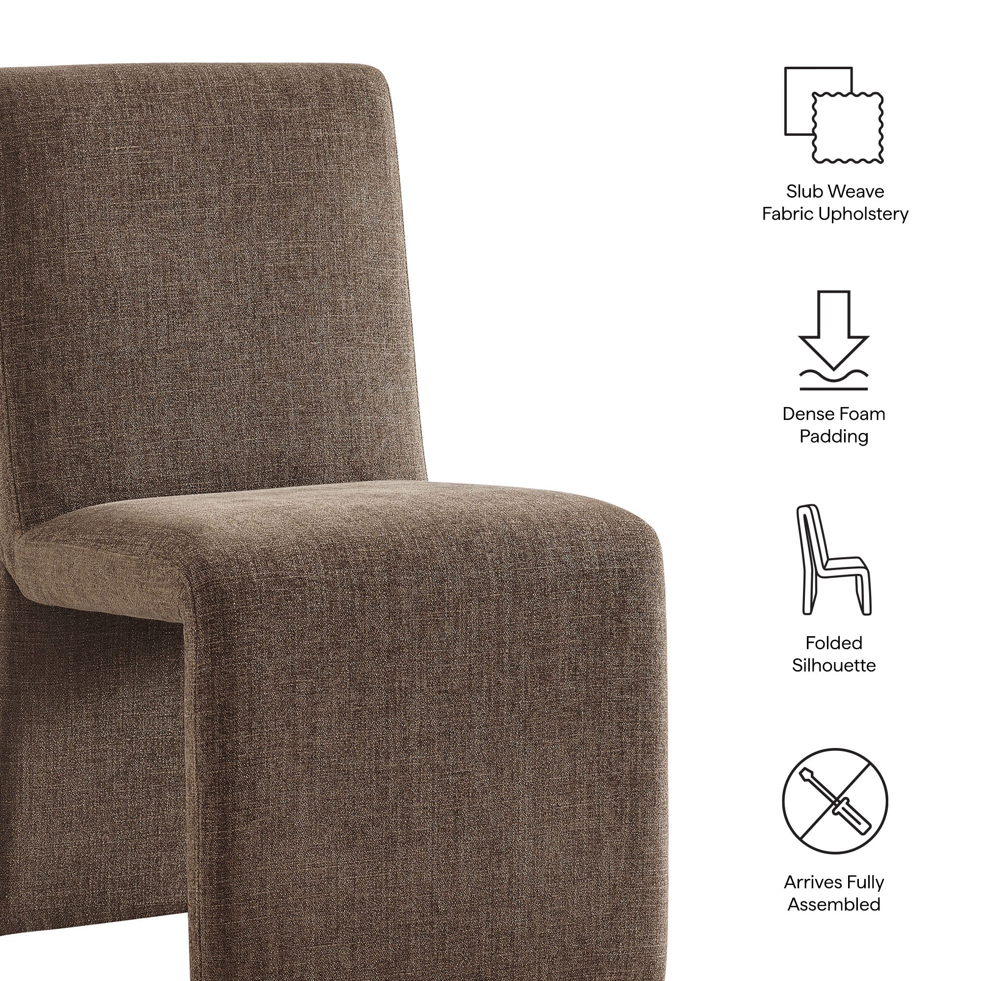 Emory Upholstered Fabric Dining Side Chair Set of 2