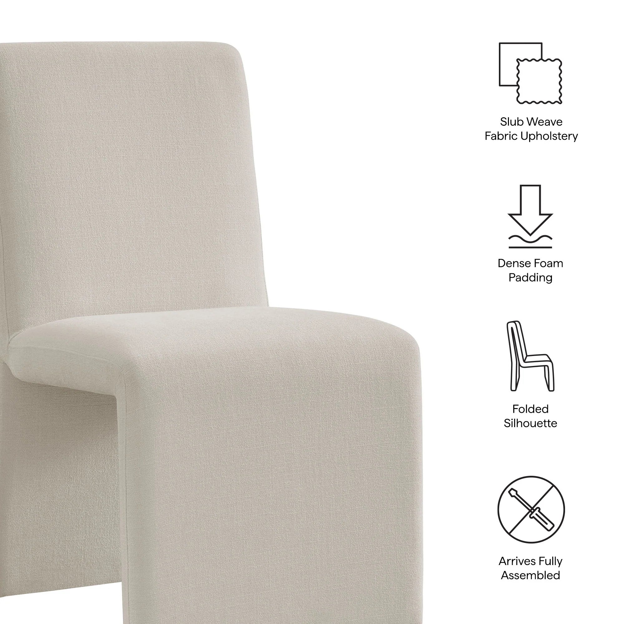 Emory Upholstered Fabric Dining Side Chair Set of 2