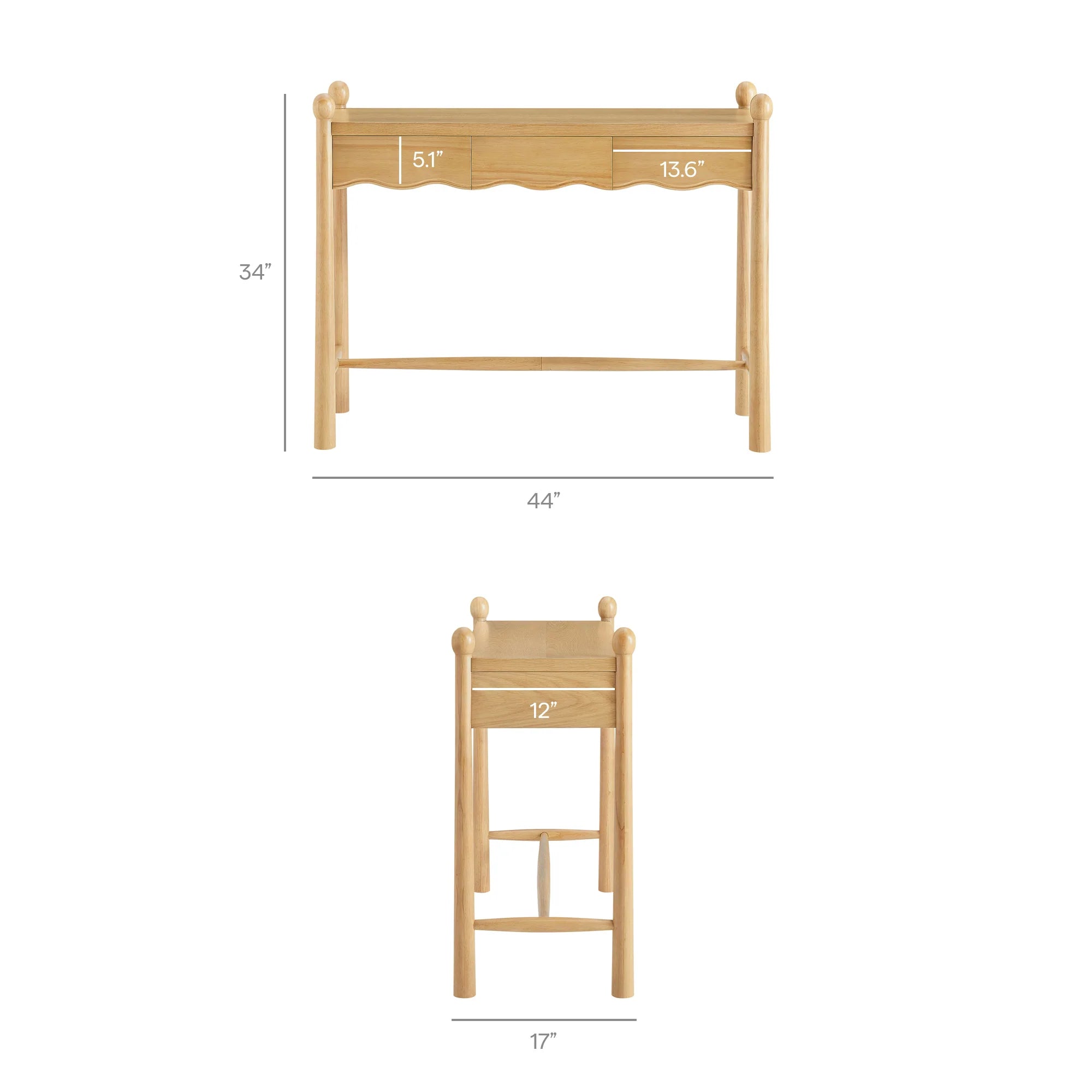 Darcy 44 Inch Wood Console Table