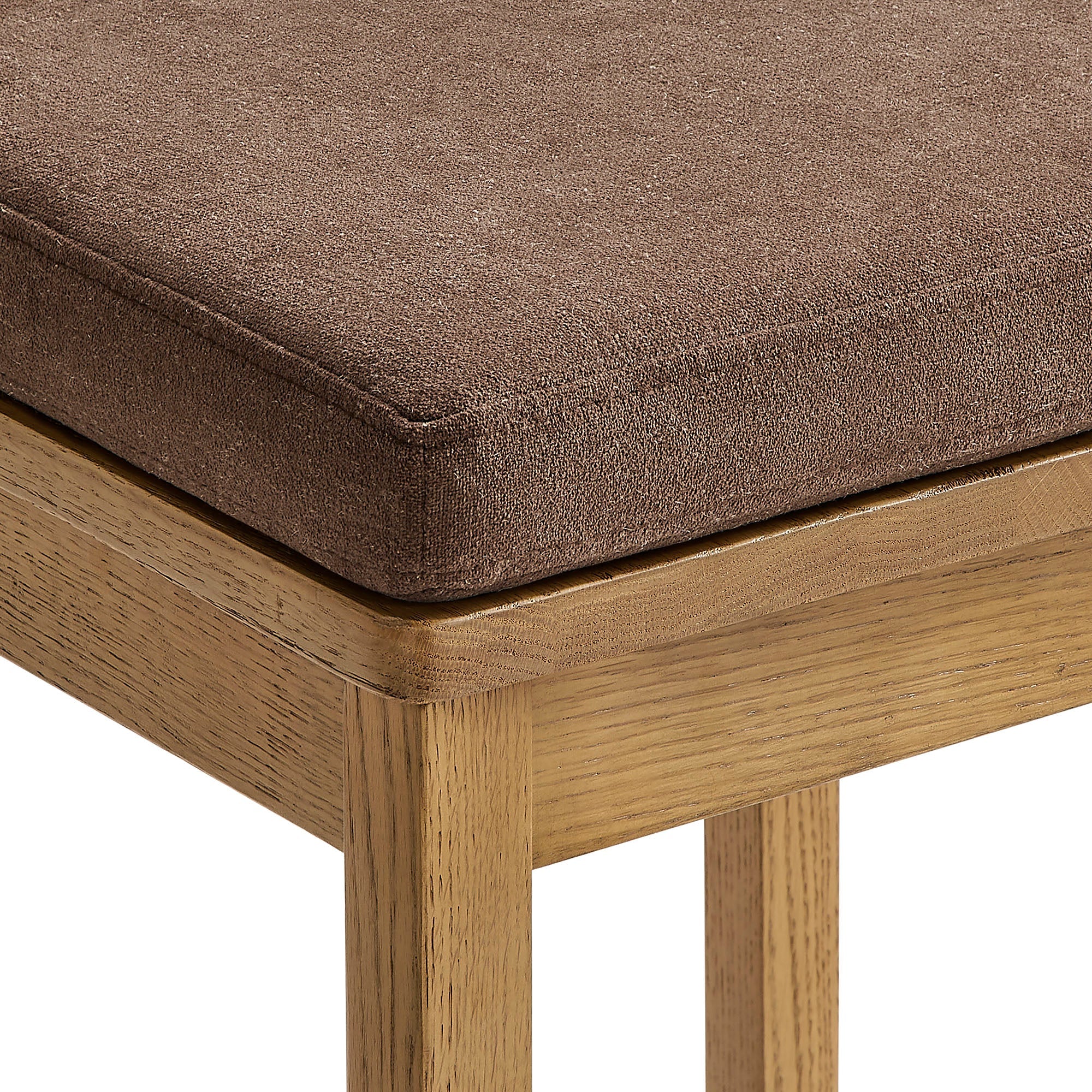 Jax Oak Wood Dining Chair With Wavy Razor Back and Cushion Set of 2