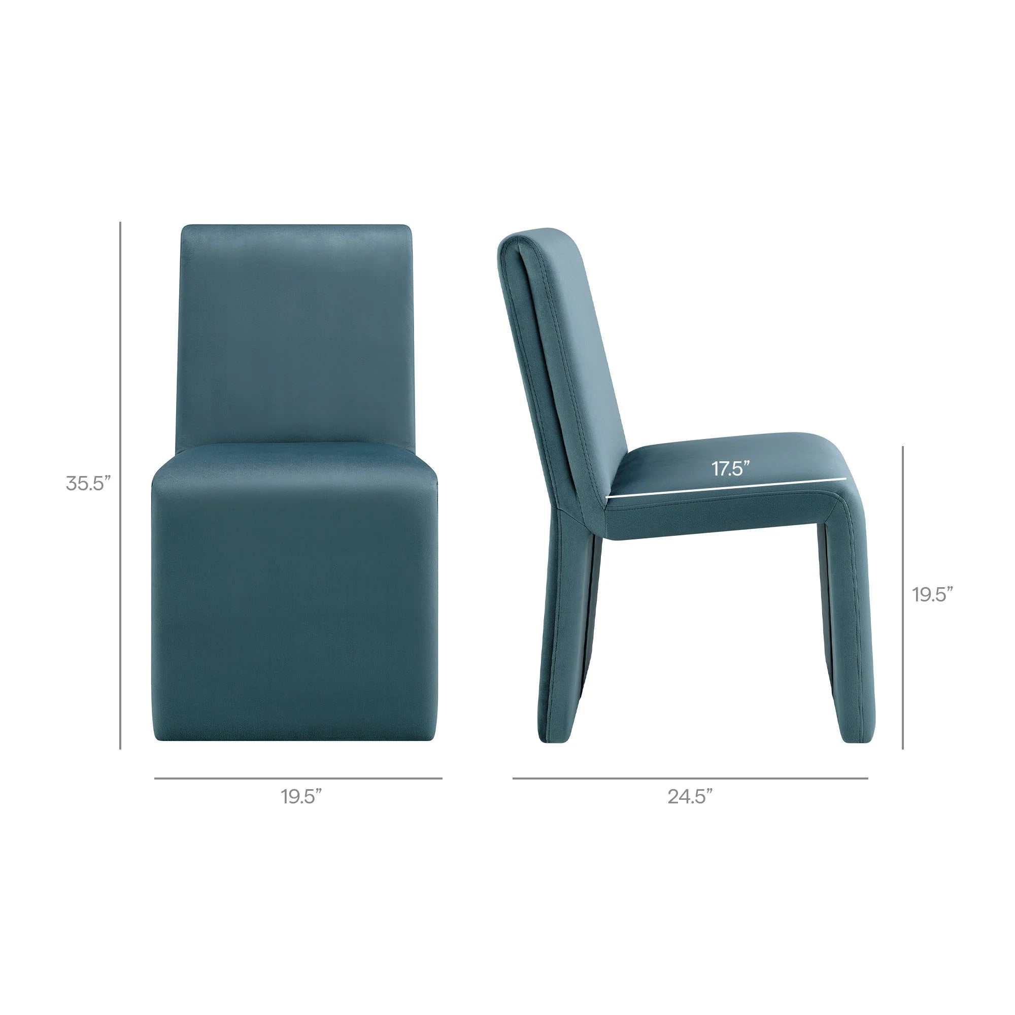 Emory Performance Velvet Dining Side Chair Set of 2