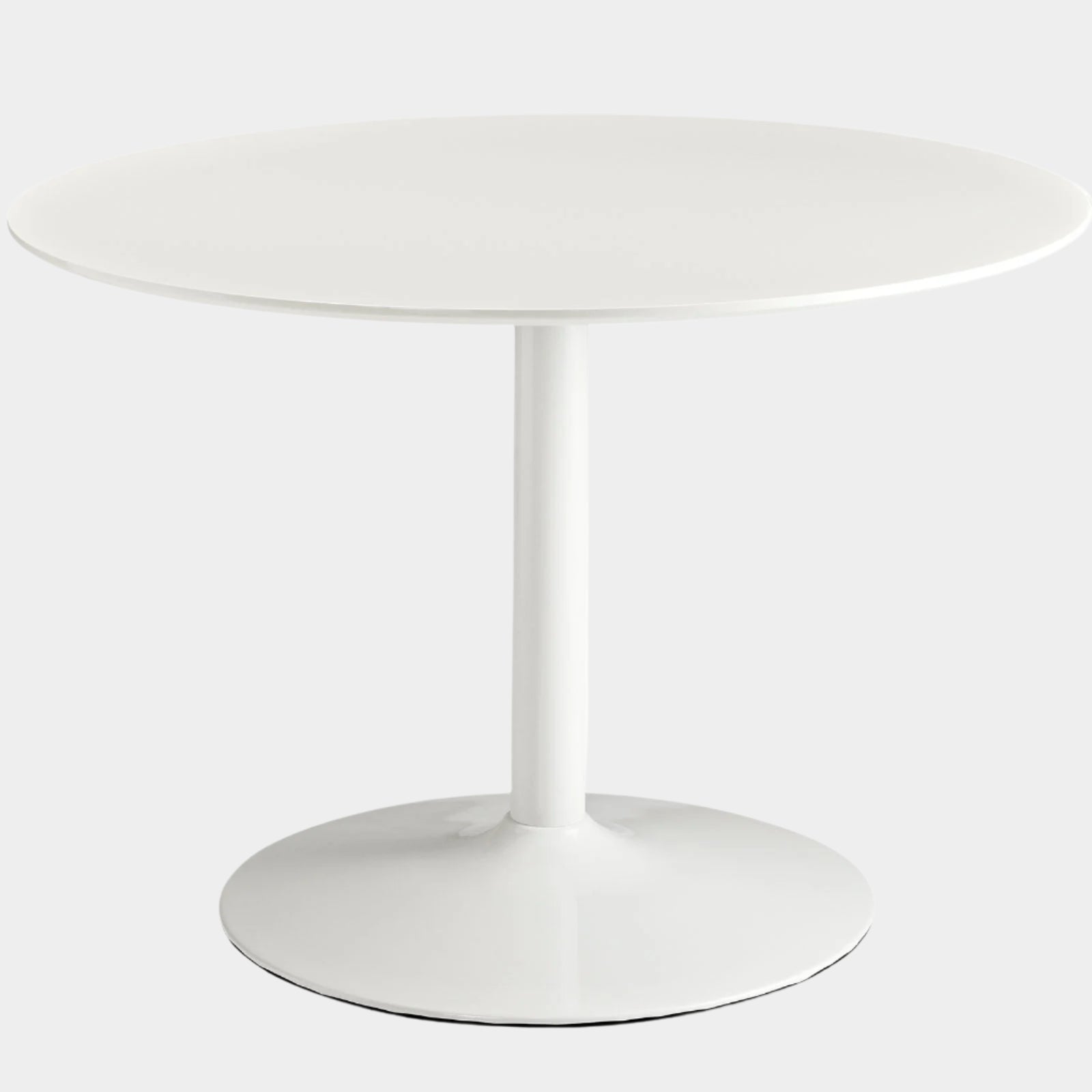 Revolve Round Wood Dining Table in White