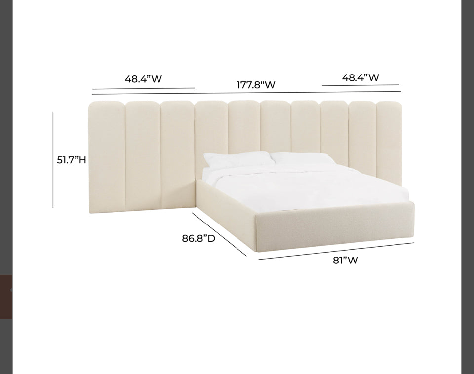 Palani  Bed With Wings- King Size