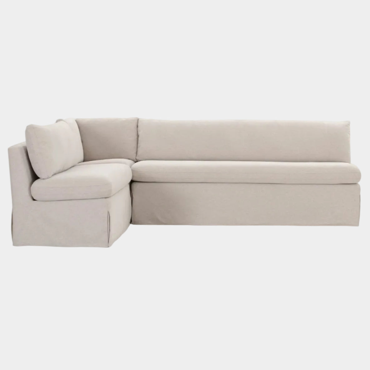 Fable Slipcover Dining Banquette  L-Shape 100.5 in
