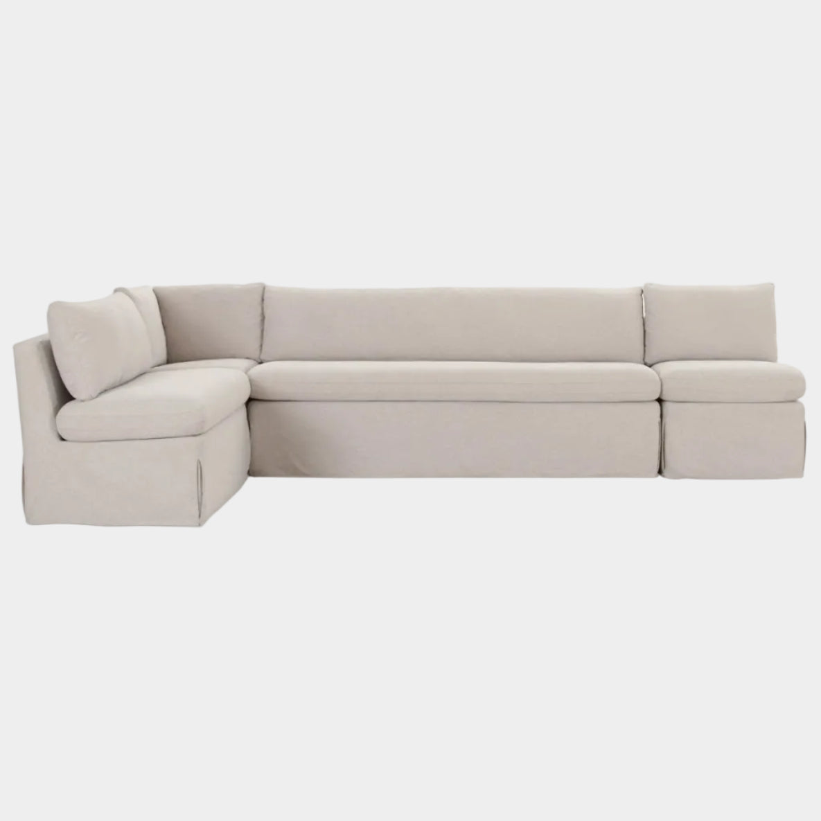 Fable Slipcover Dining Banquette L-Shape 125.5