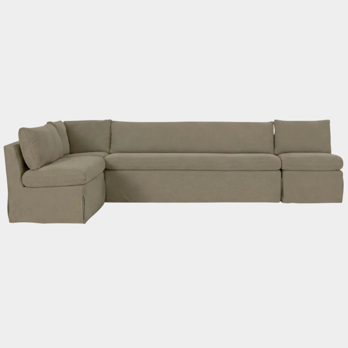 Fable Slipcover Dining Banquette L-Shape 125.5