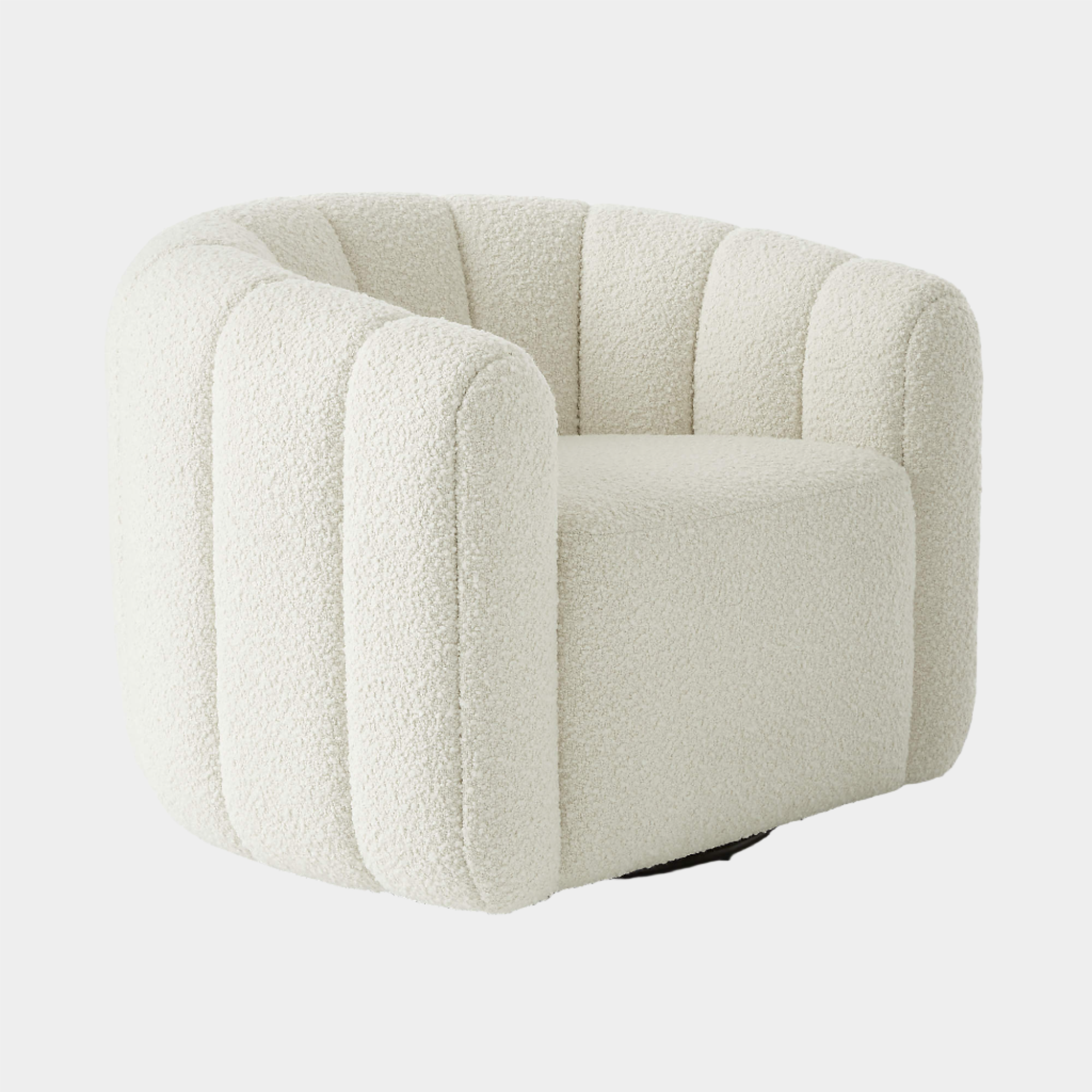 Fitz Channeled Boucle Swivel Chair