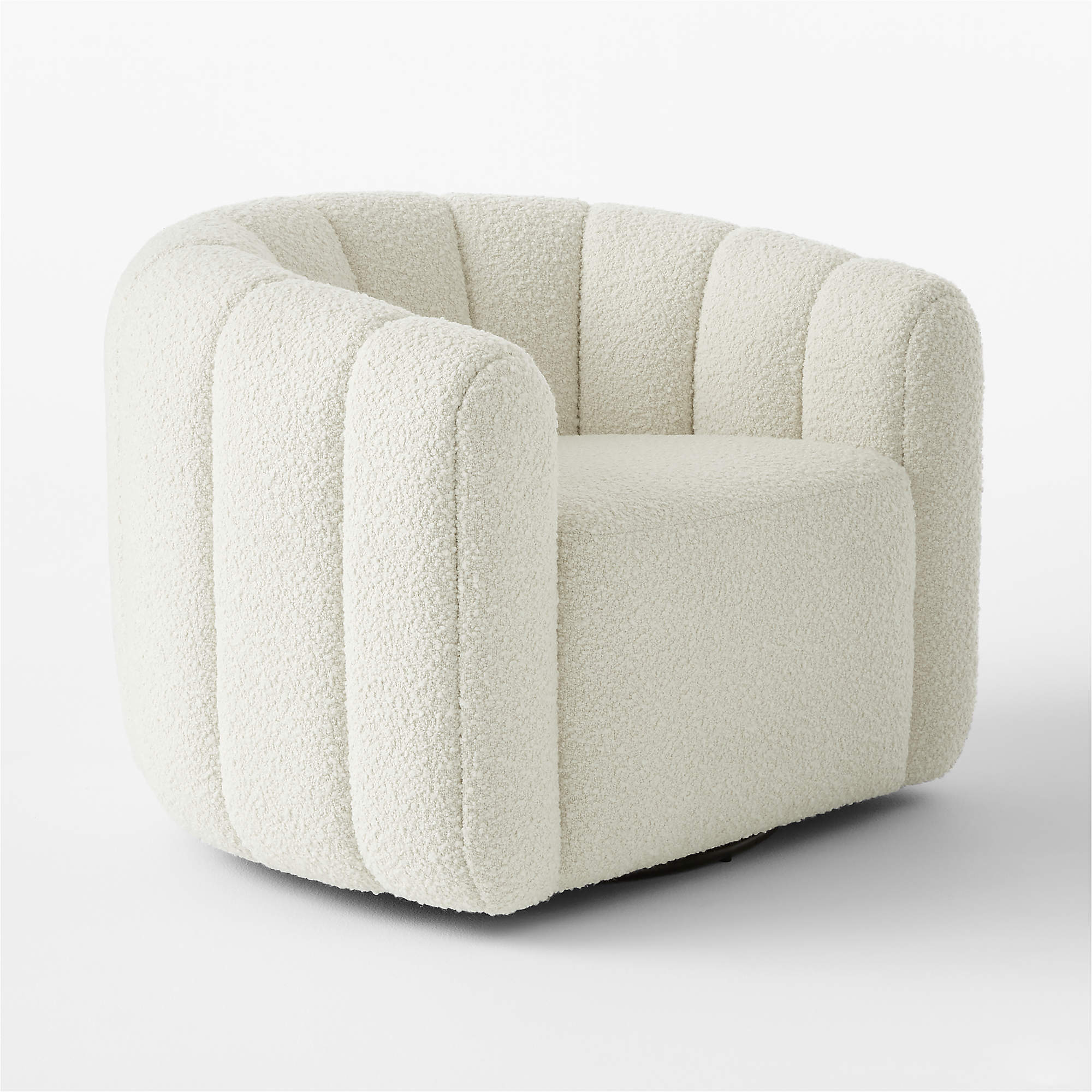 Fitz Channeled Boucle Swivel Chair