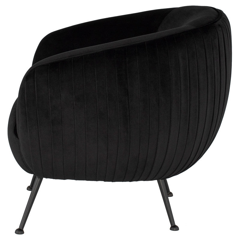 Chaise d'appoint Sofia - Pieds noirs mats