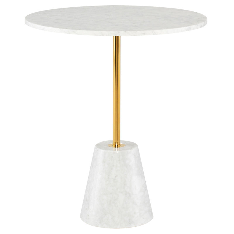 Bianca Side Table - Gold Stem