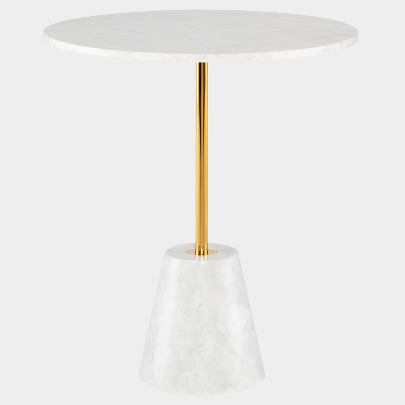 Bianca Side Table - Gold Stem