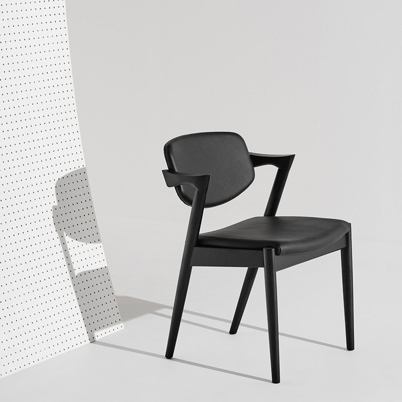 Kalli Naugahyde Dining Chair (Black Ash Legs)