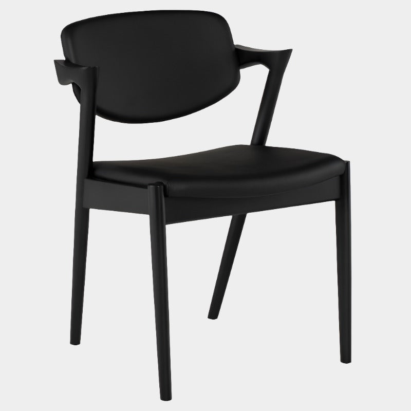 Kalli Naugahyde Dining Chair (Black Ash Legs)