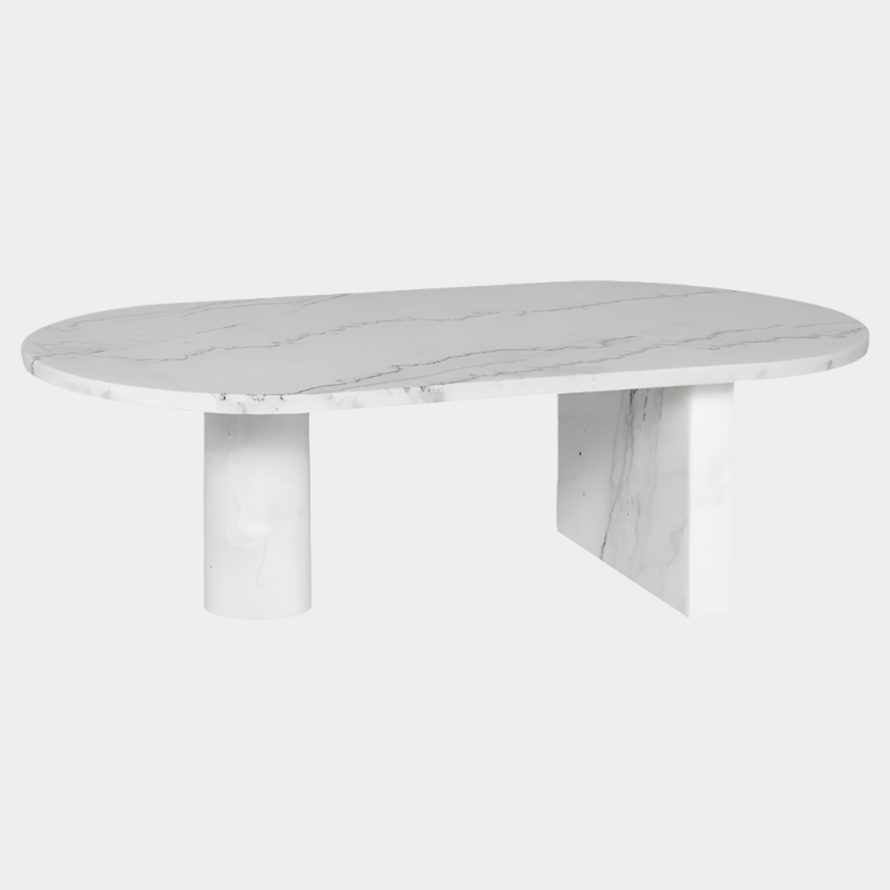 Stories Coffee Table - White Marble