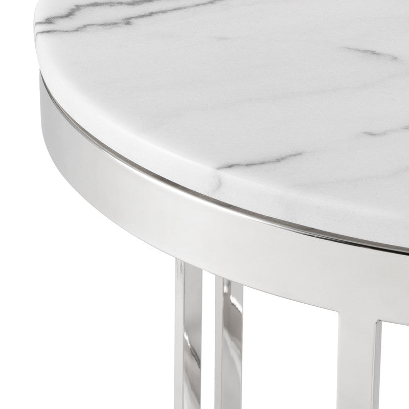 Nicola Side Table - White Top